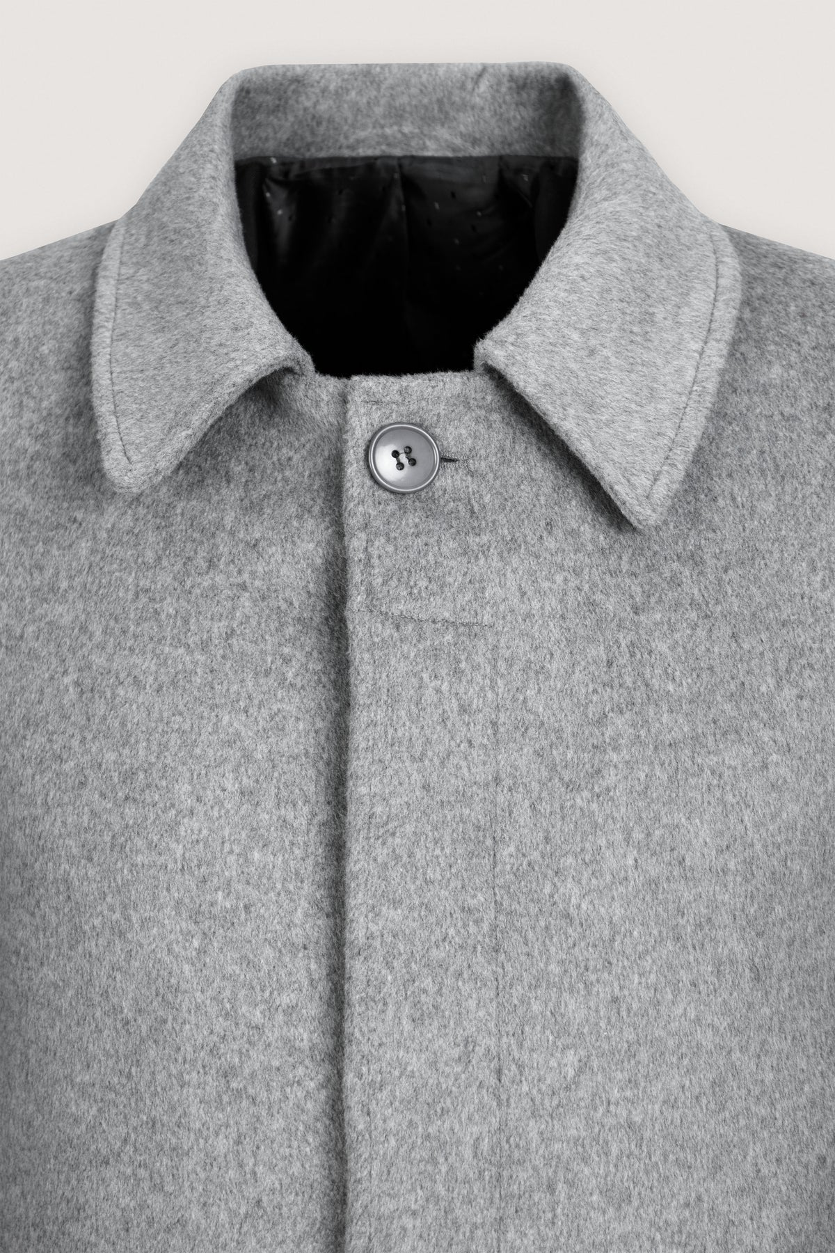 Light Gray Felt Classic Coat - De Backers - 7