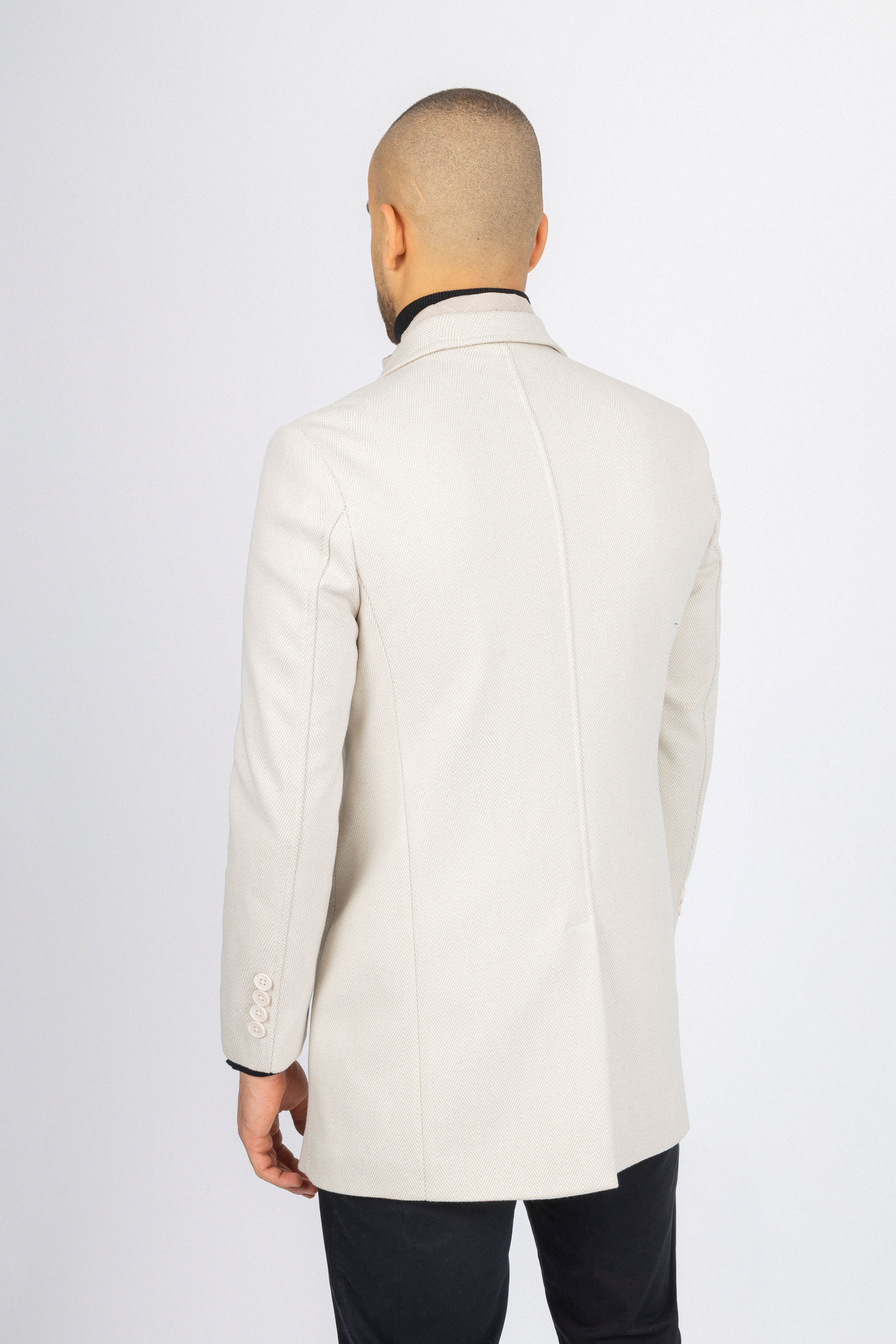 Off White Short Coat with removable vest