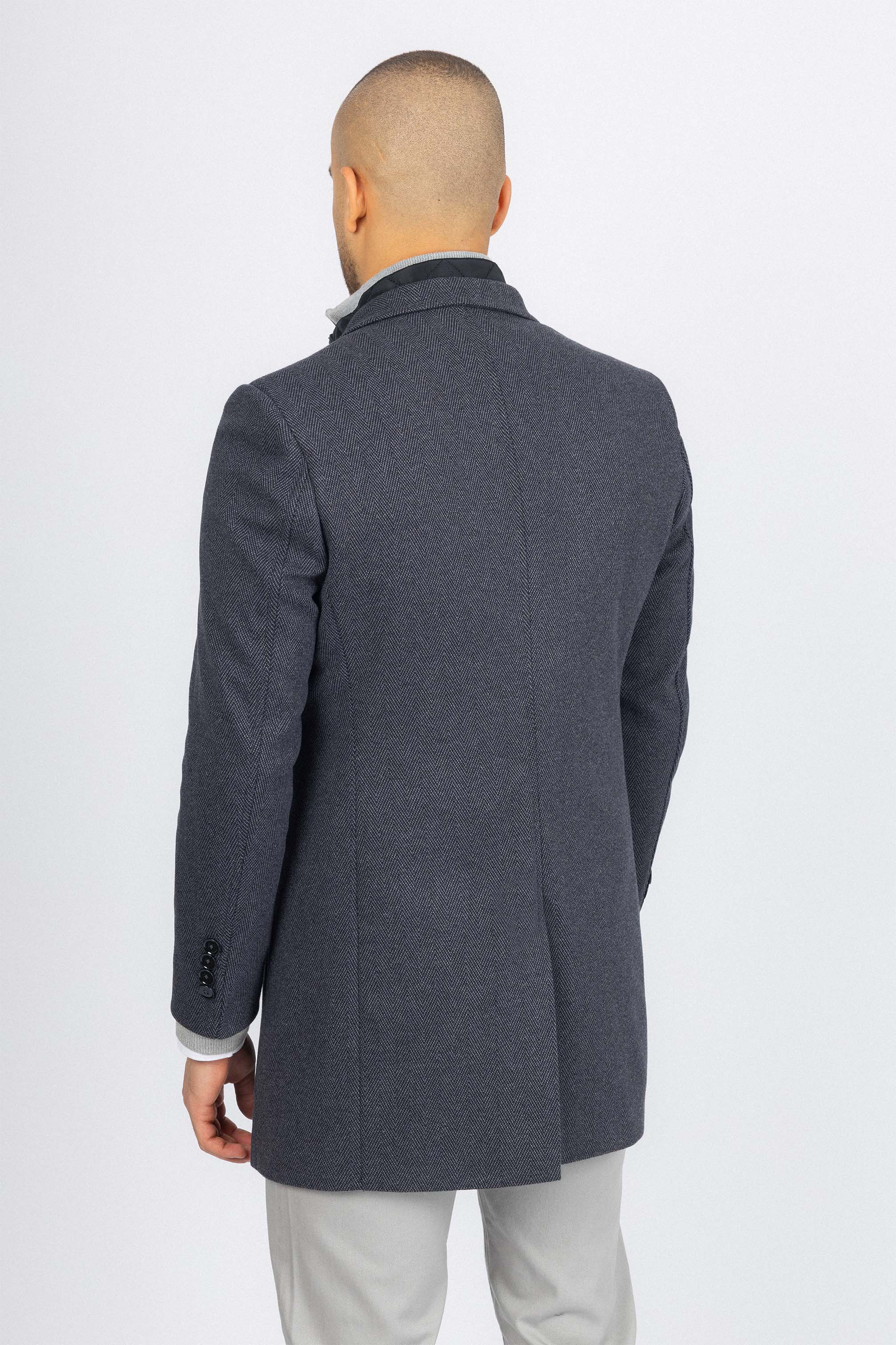 Gray Short Coat with removable vest