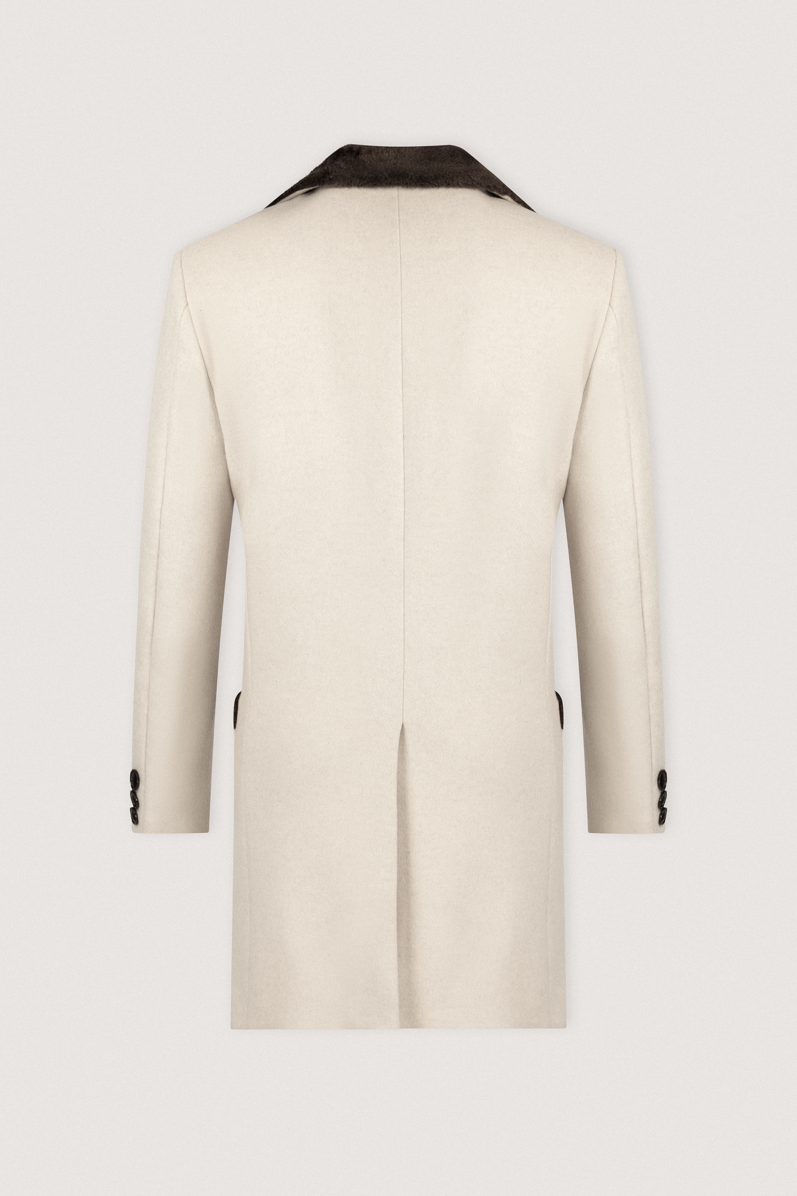 Off White Felt Classic Coat