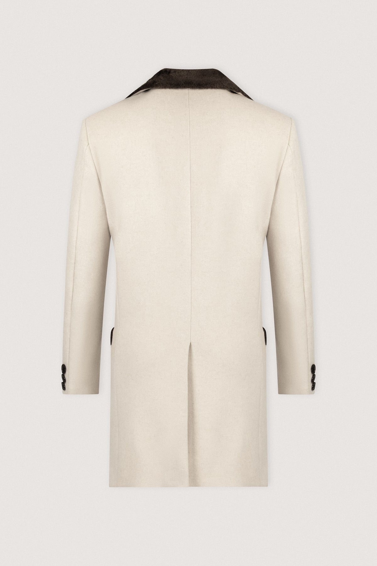 Off White Felt Classic Coat - De Backers - 5