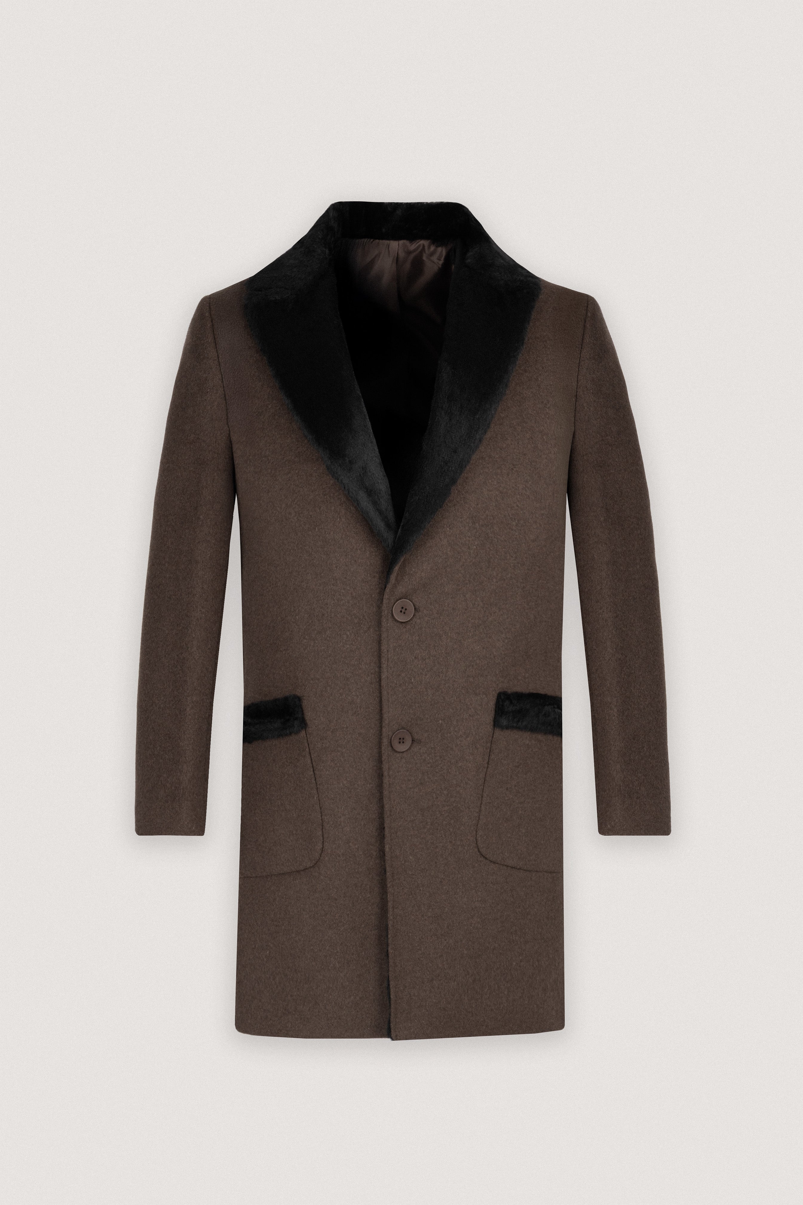 Kabul Brown Felt Classic Coat
