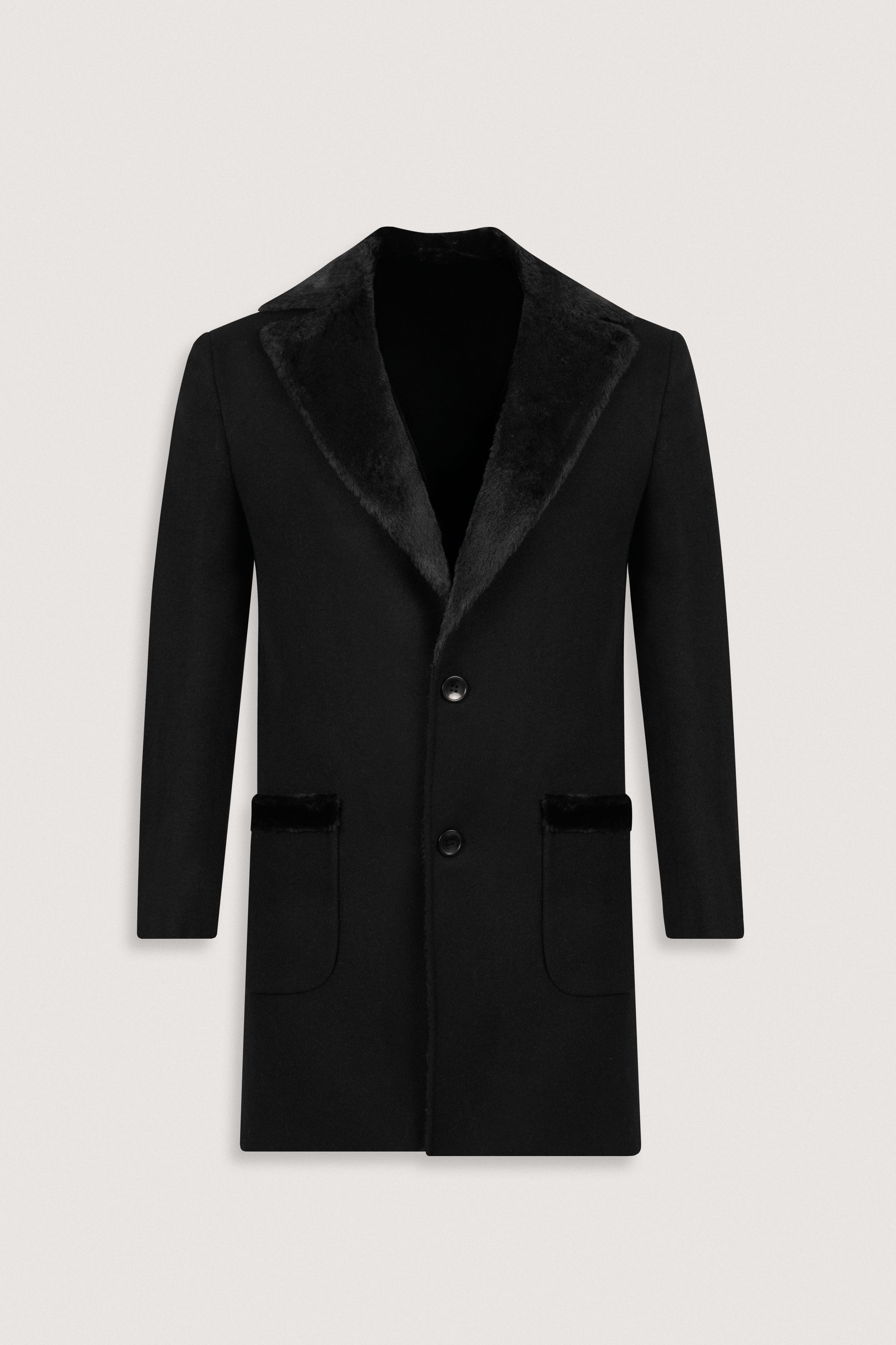 Black Felt Classic Coat