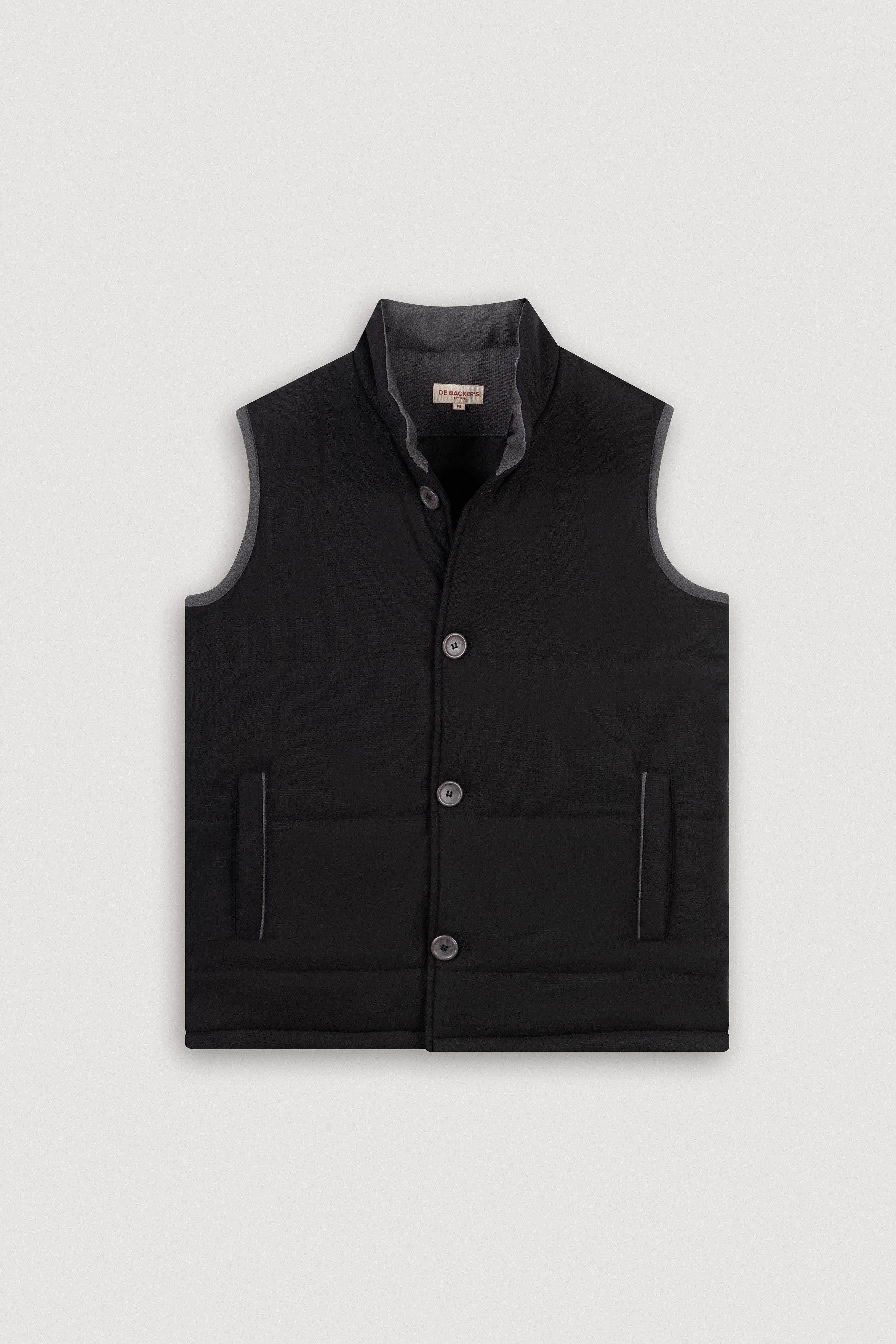 Black Button-Up Vest