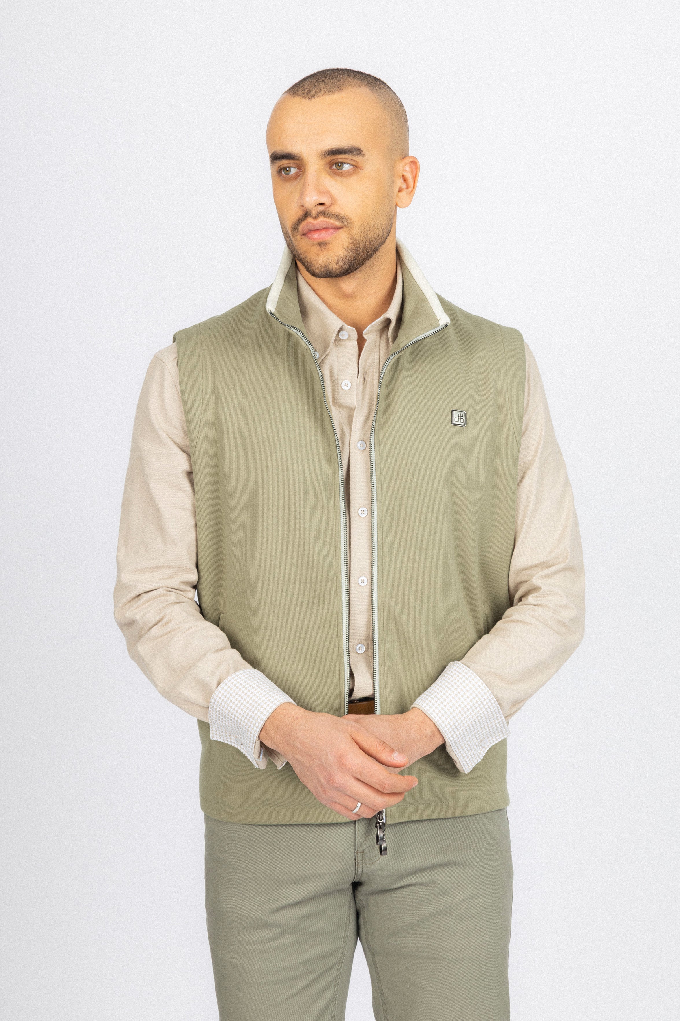Pistachio Zip-Up Vest