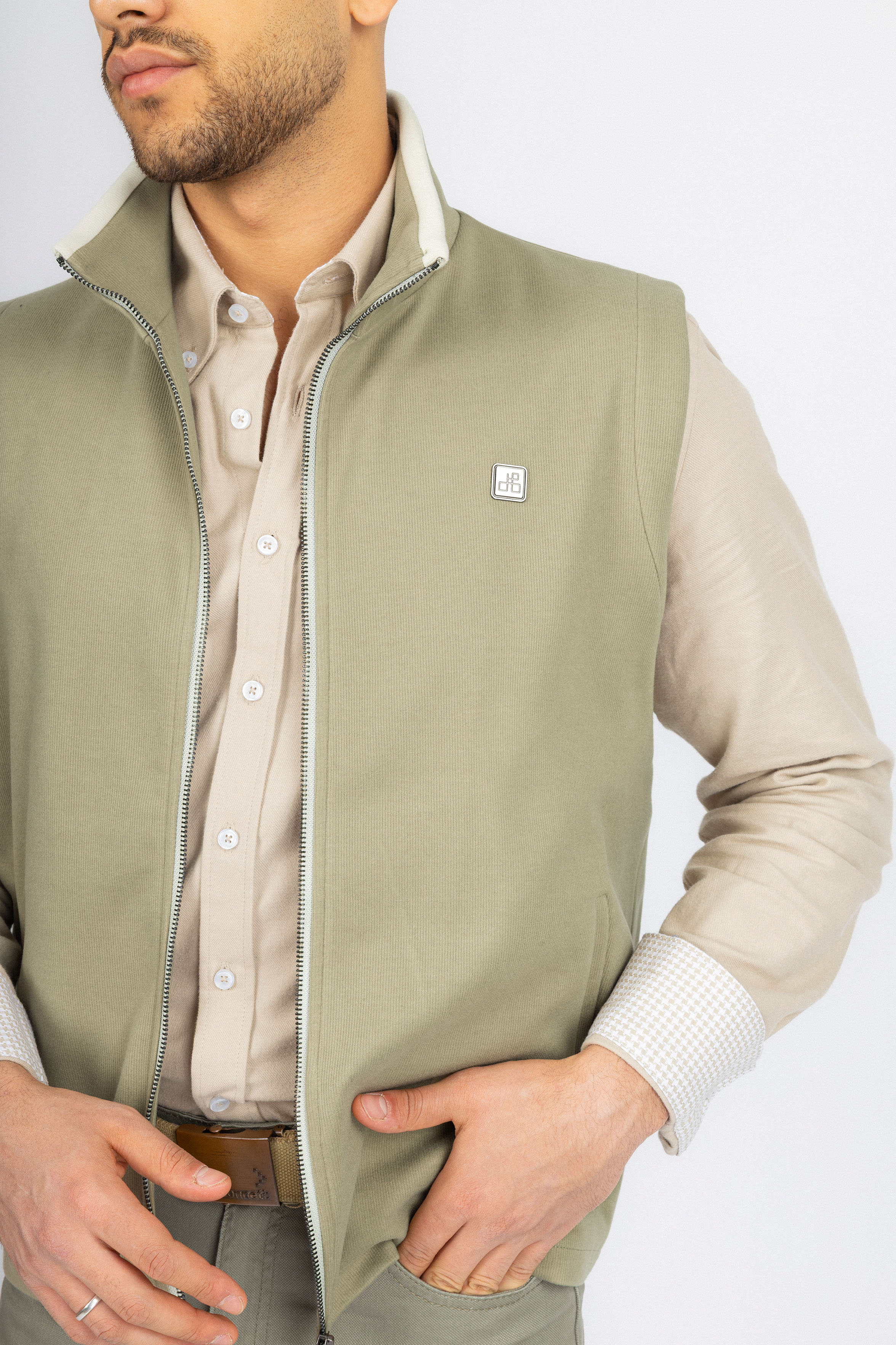 Pistachio Zip-Up Vest