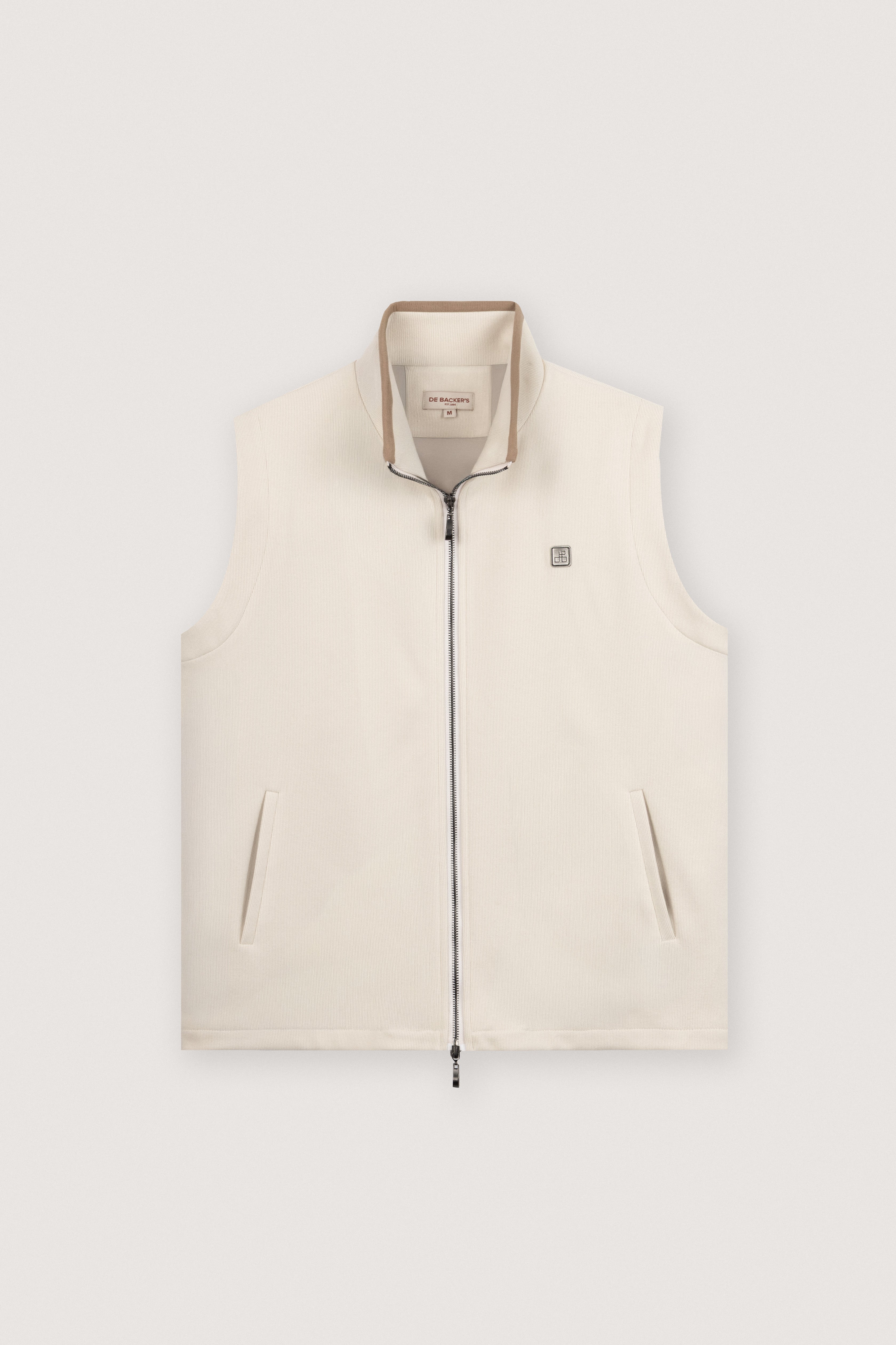 off White Zip-Up Vest