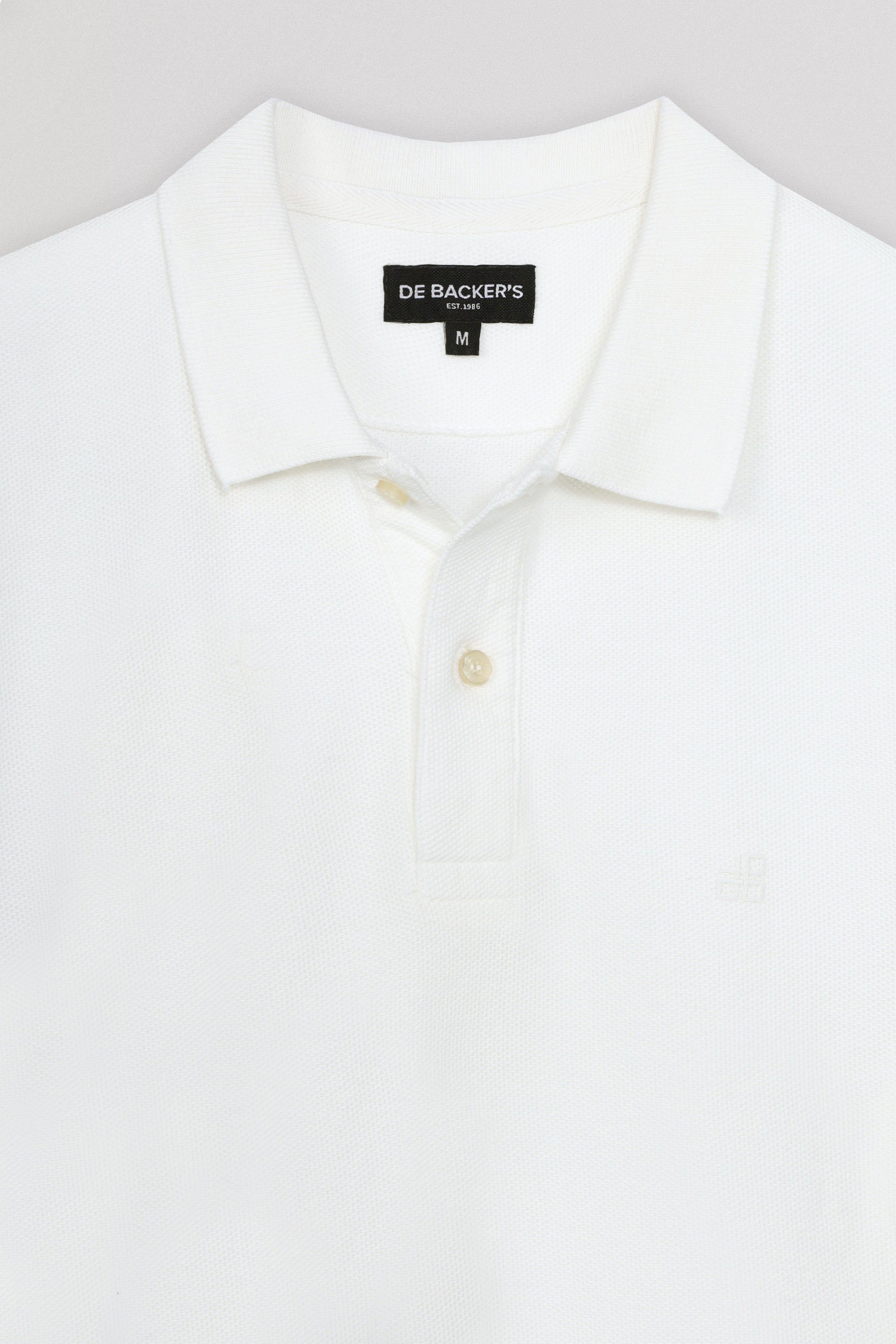Pique Off White Cotton Polo