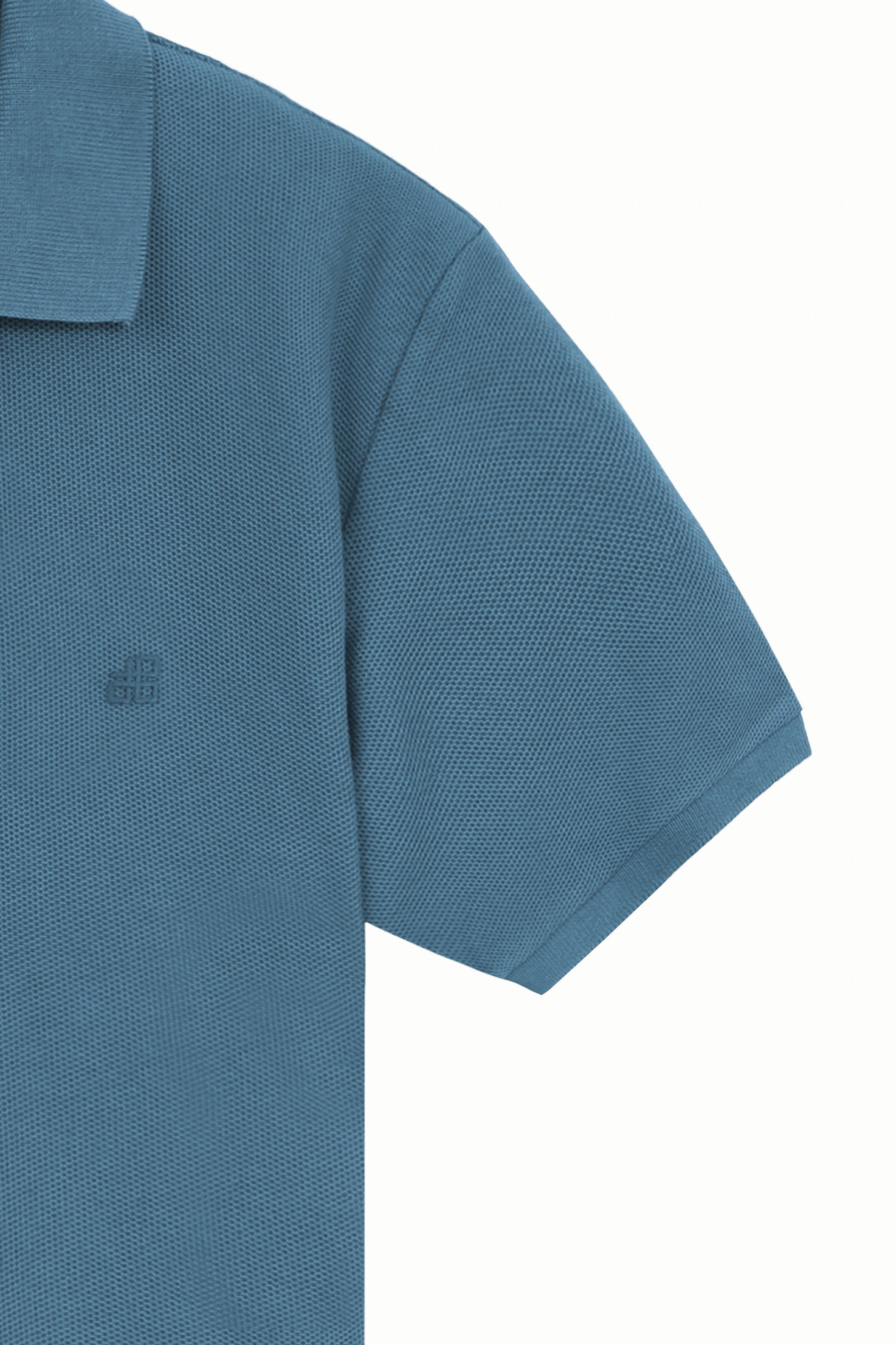 Pique Turquoise Cotton Polo