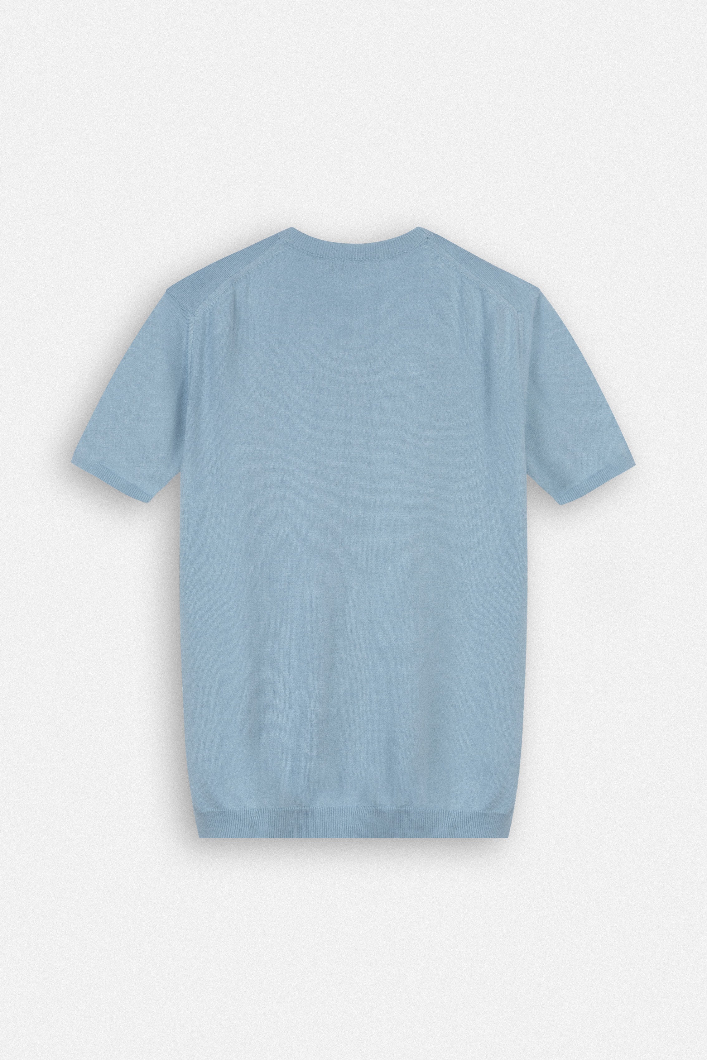 Baby Blue Knitted Round T Shirt