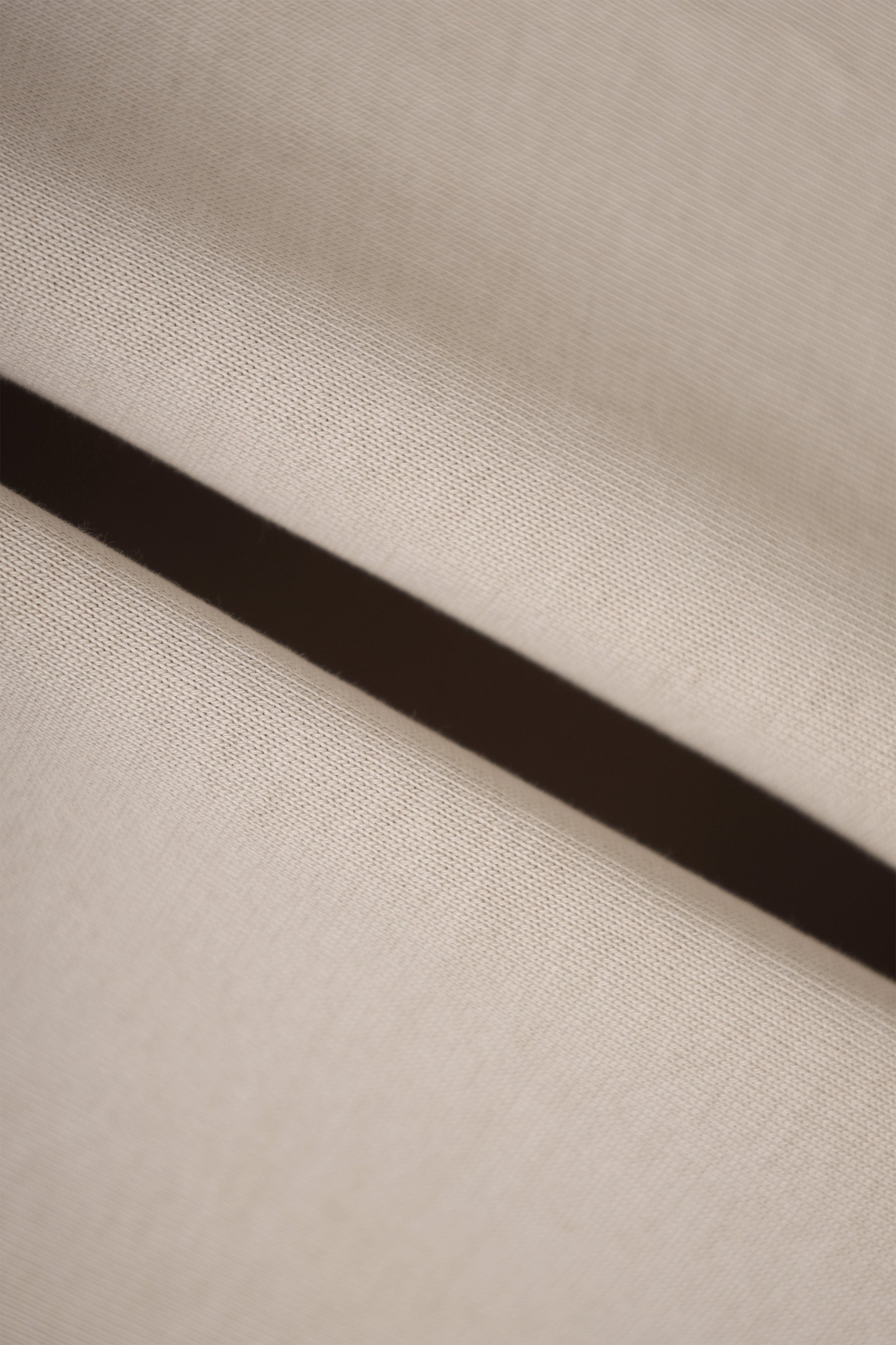 Light Beige Basic Round T-Shirt