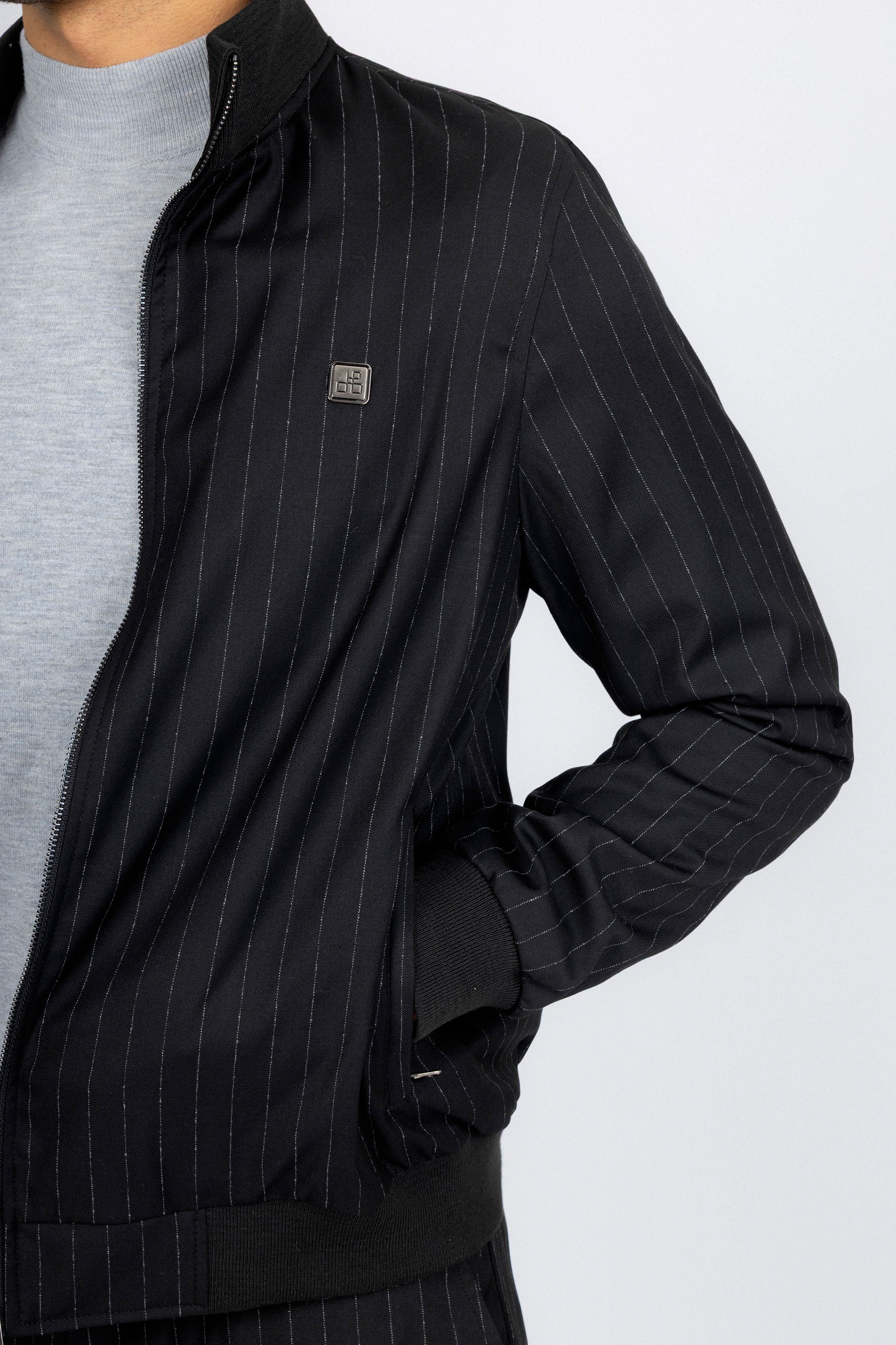 Black Striped Men's Casual Set