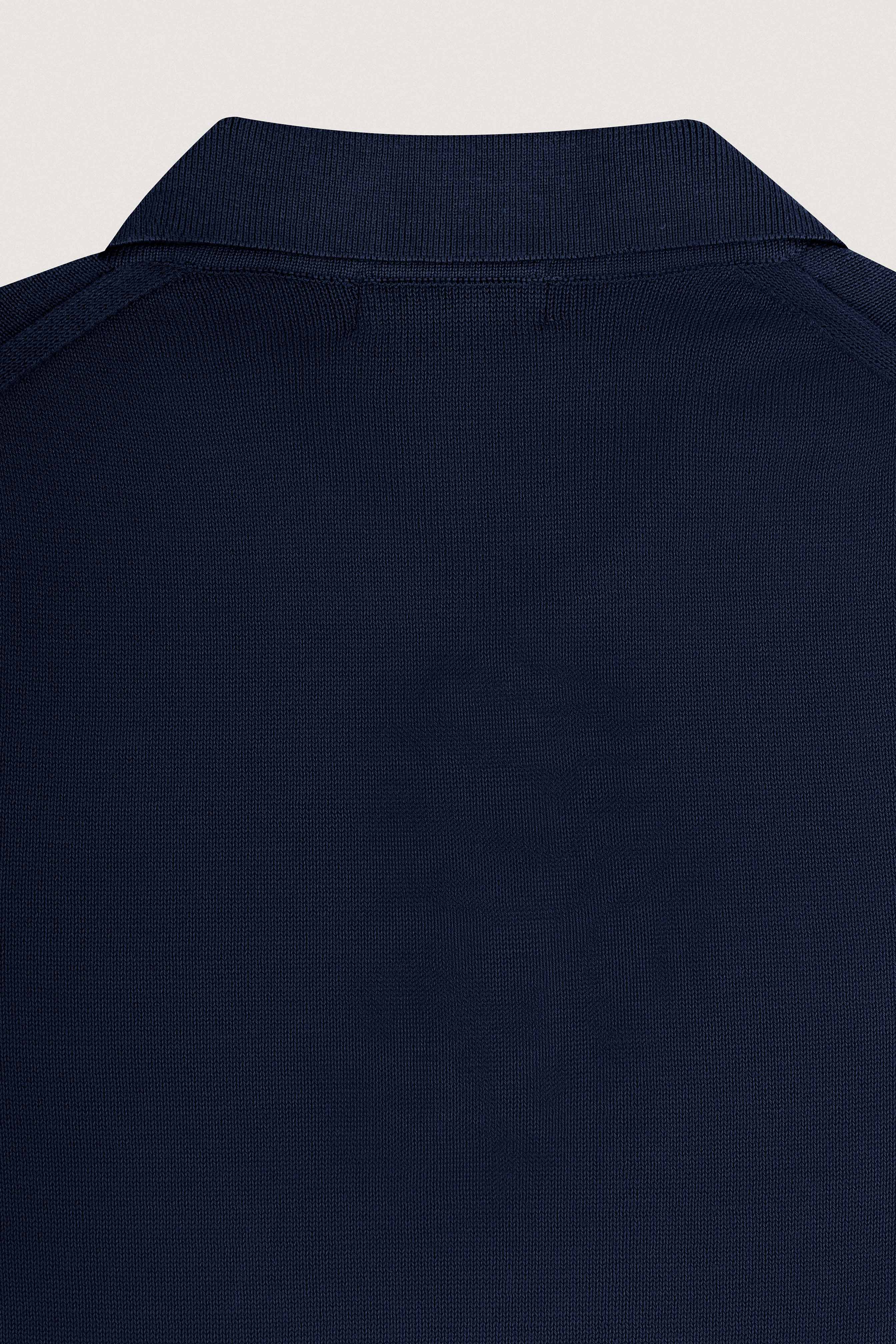 Navy Basic Polo Pullover