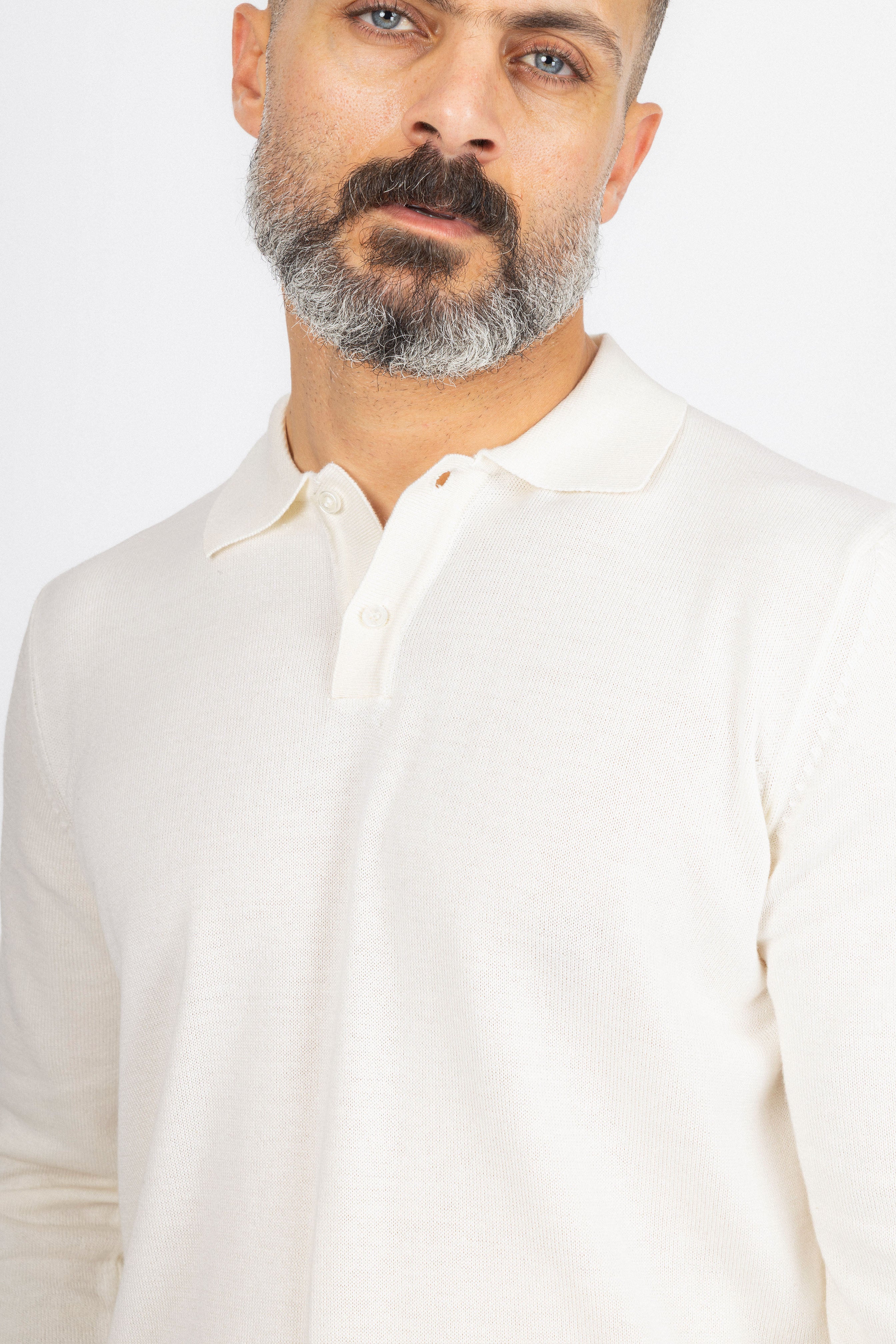 Off White Polo Pullover