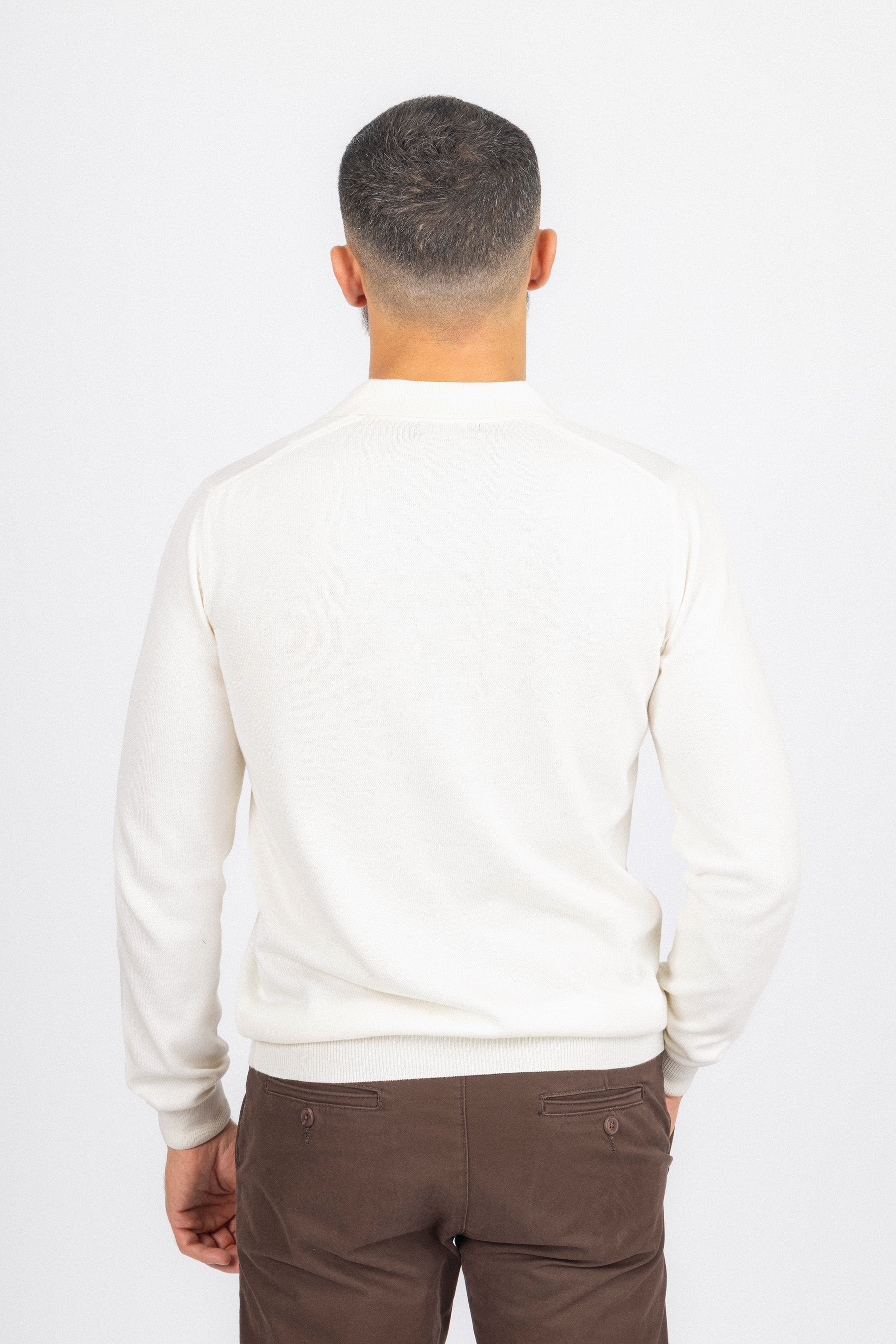 Off White Polo Pullover