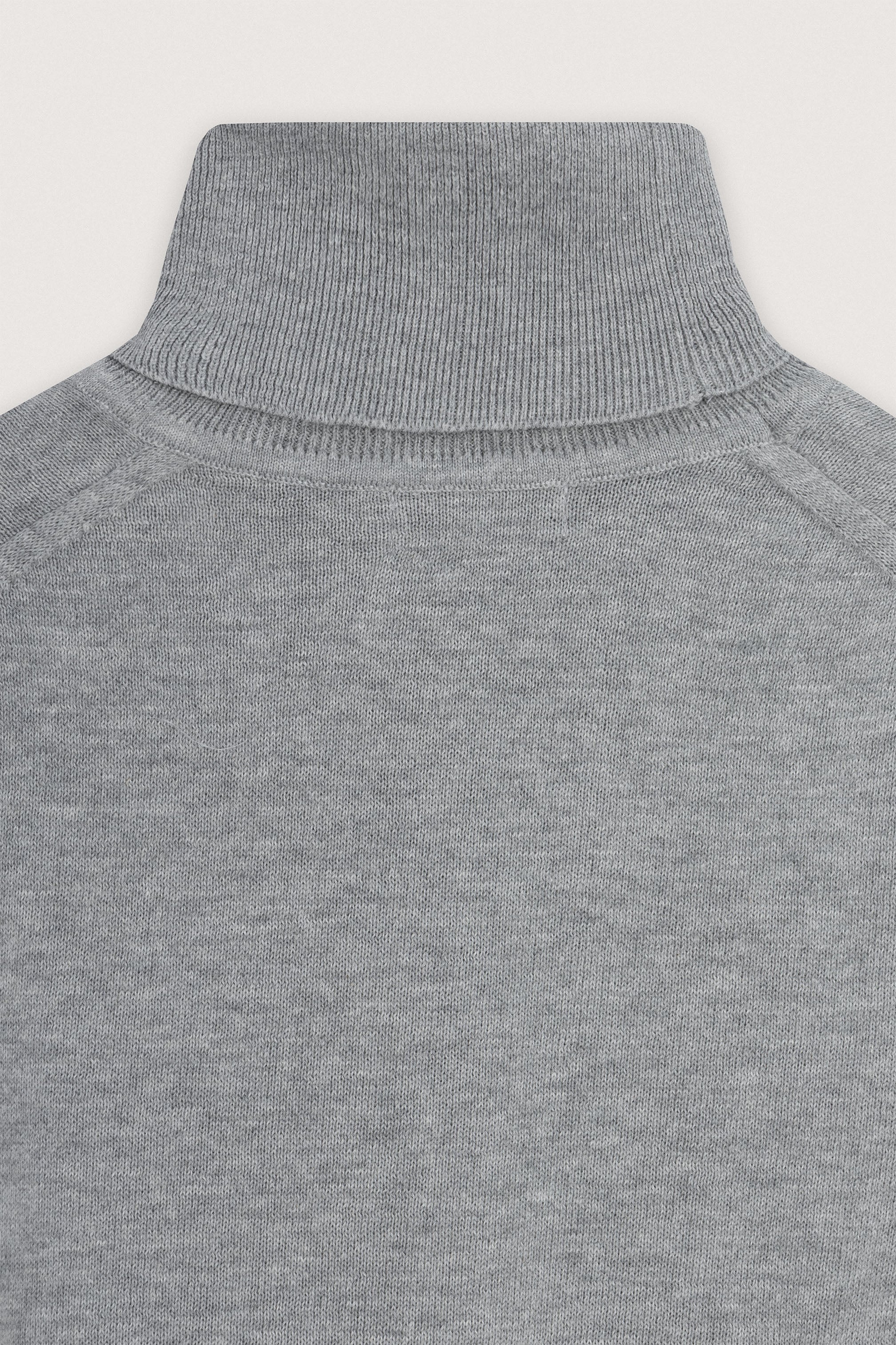 Gray High-Neck Pullover