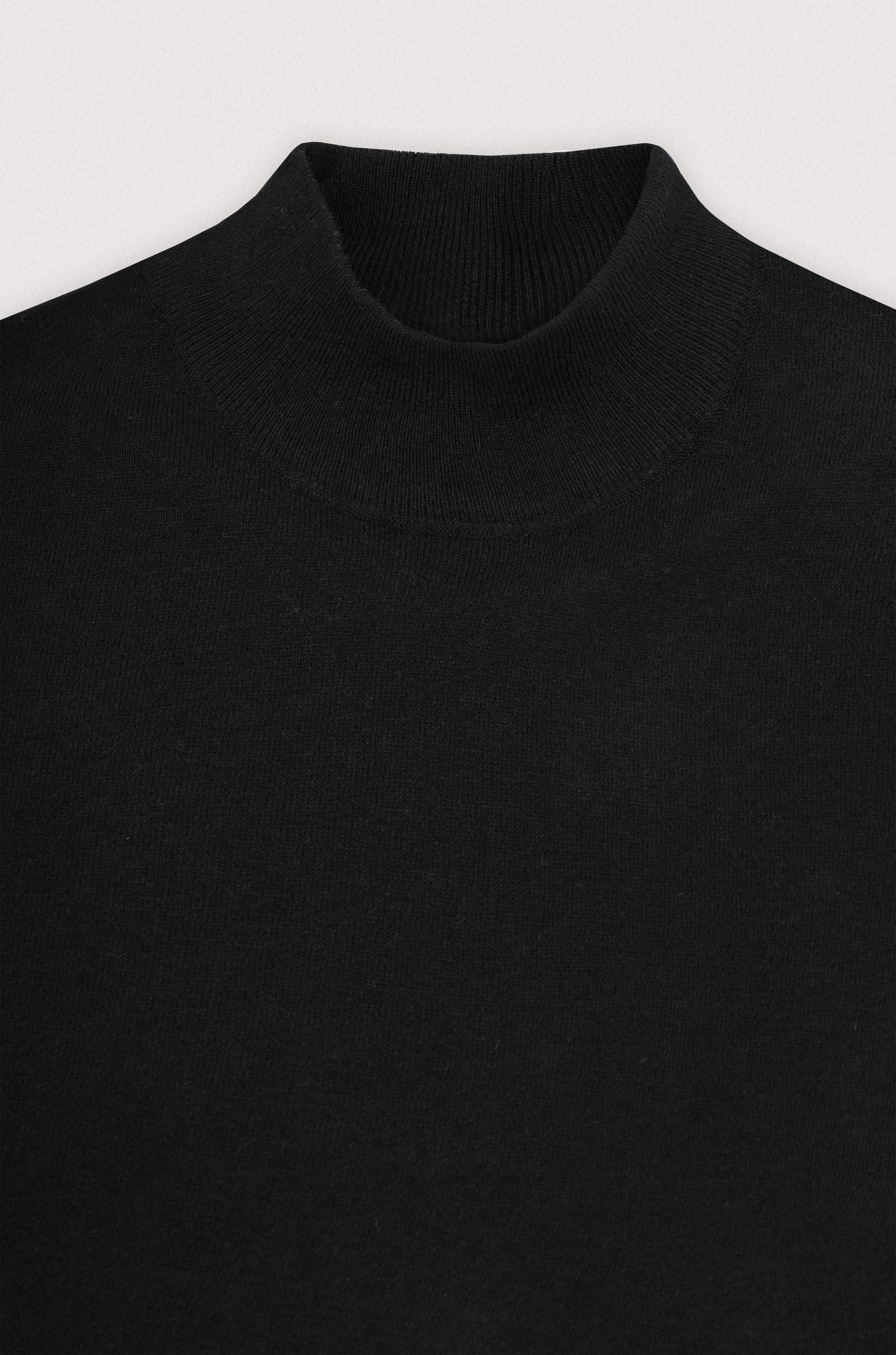 Black High-Neck Pullover