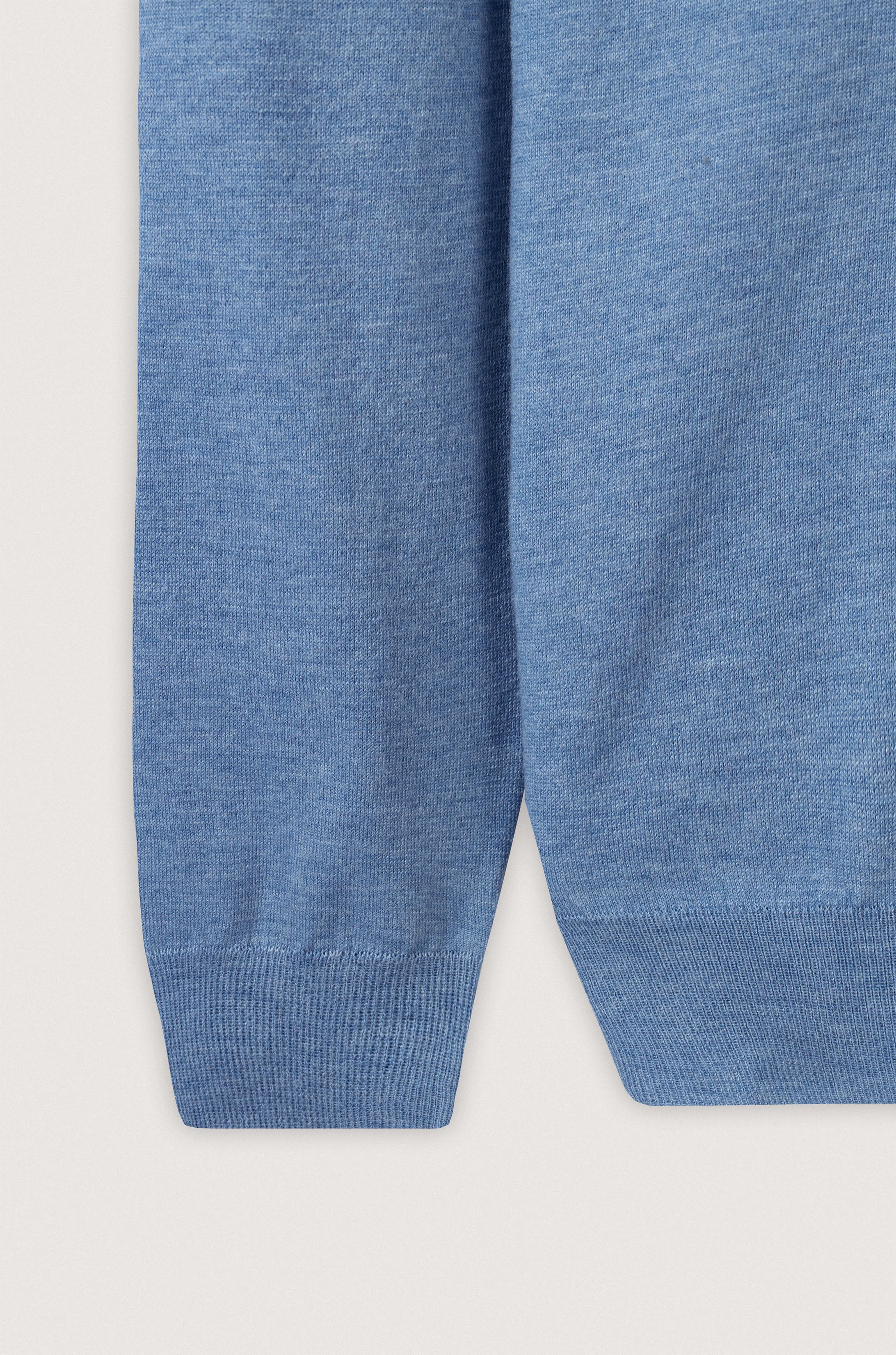 Light Blue Moc-Neck Pullover