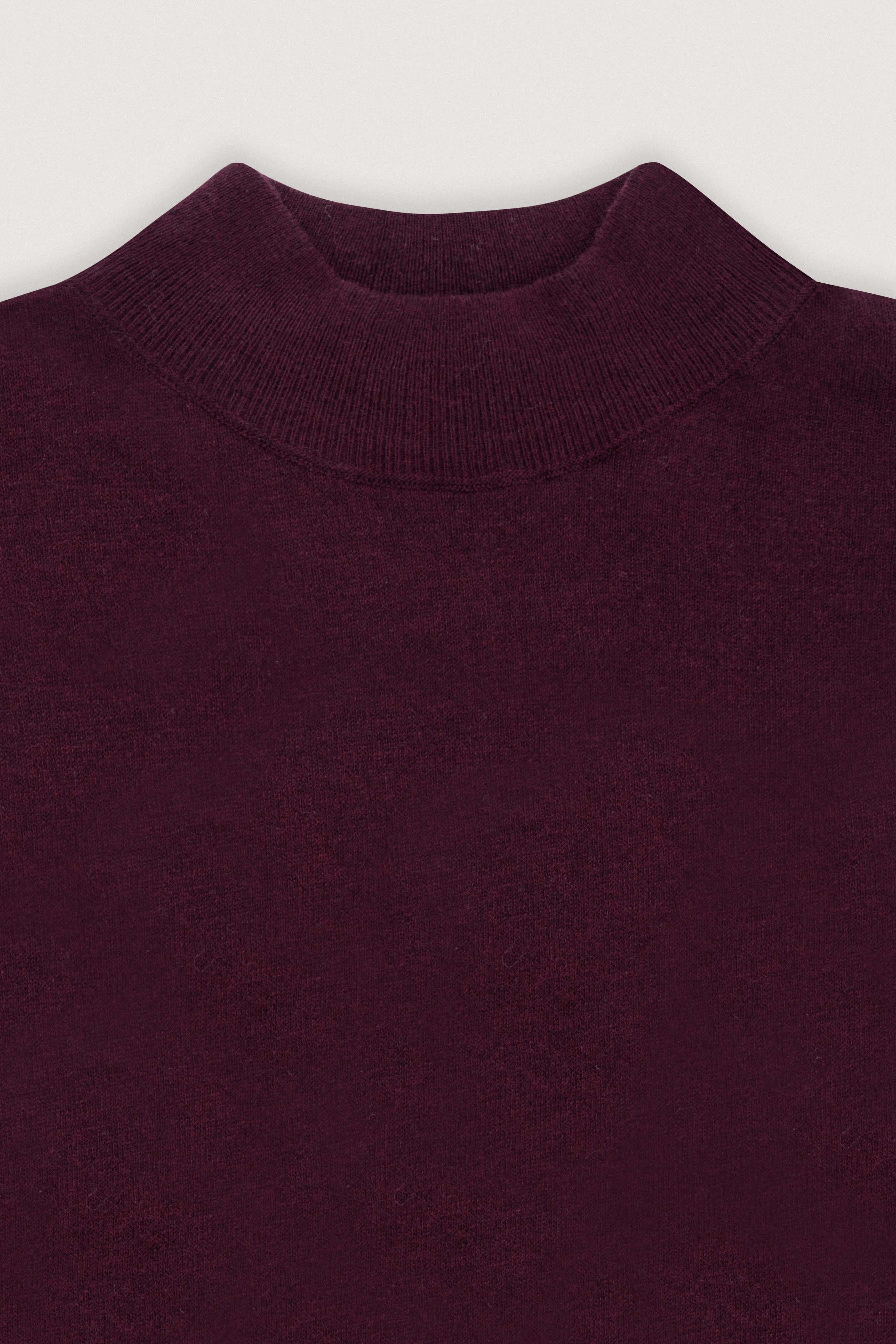 Burgundy High-Neck Pullover