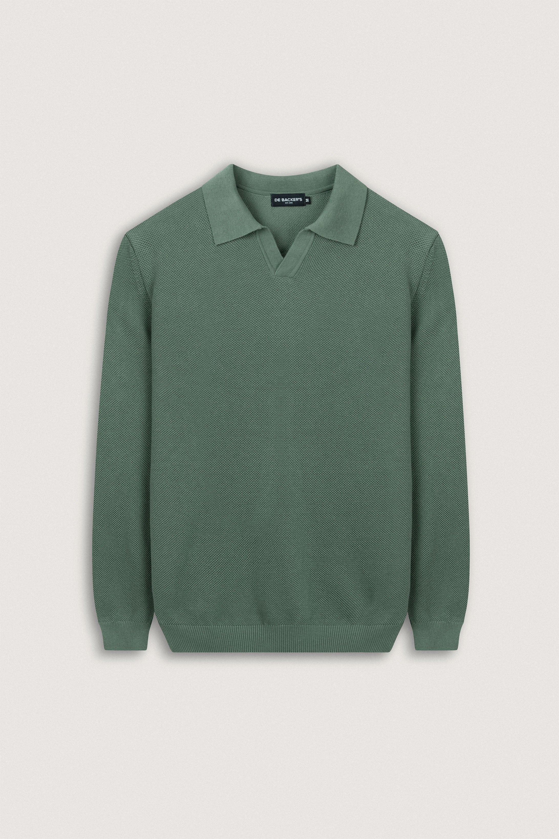 Green Knitted Polo Pullover
