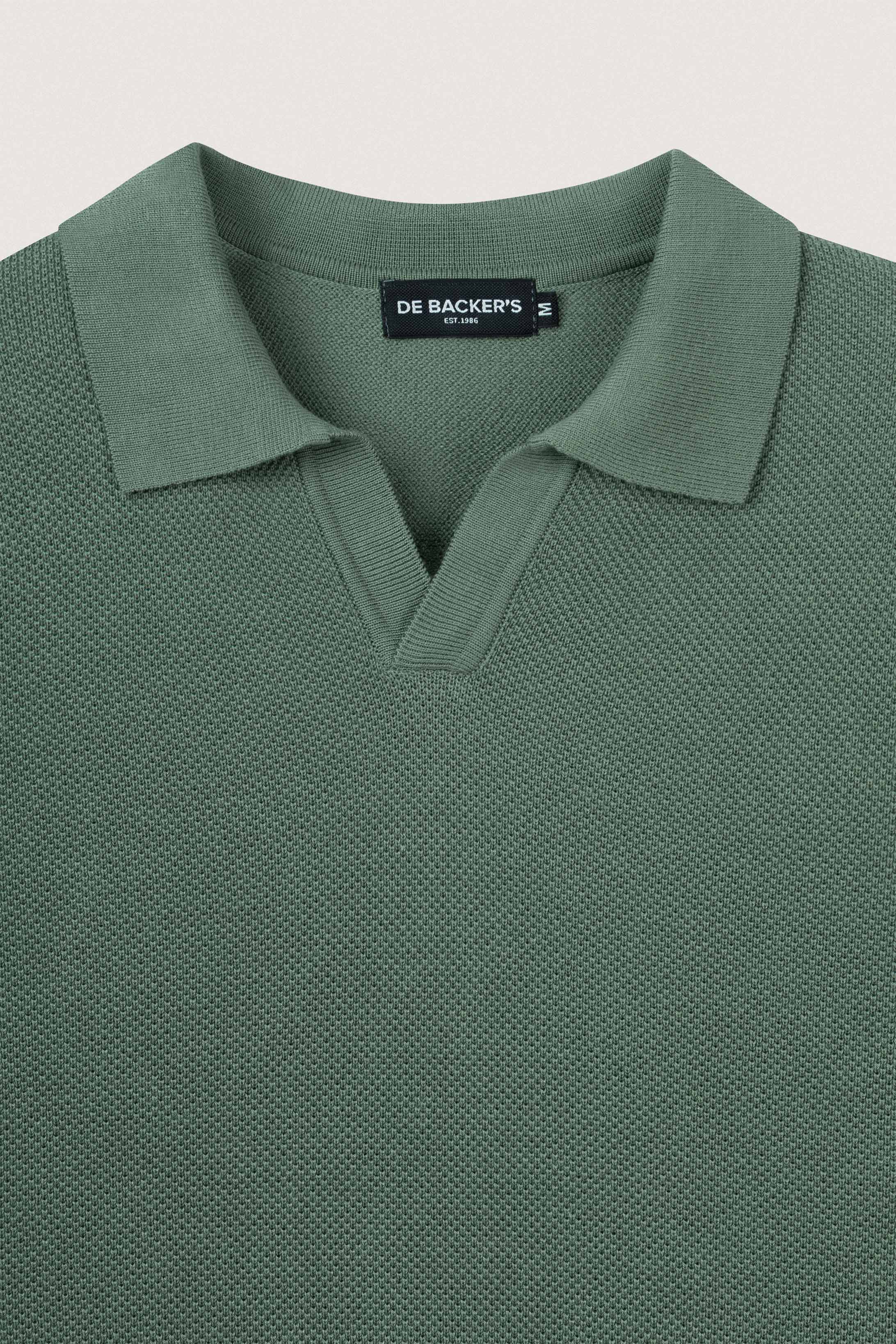 Green Knitted Polo Pullover