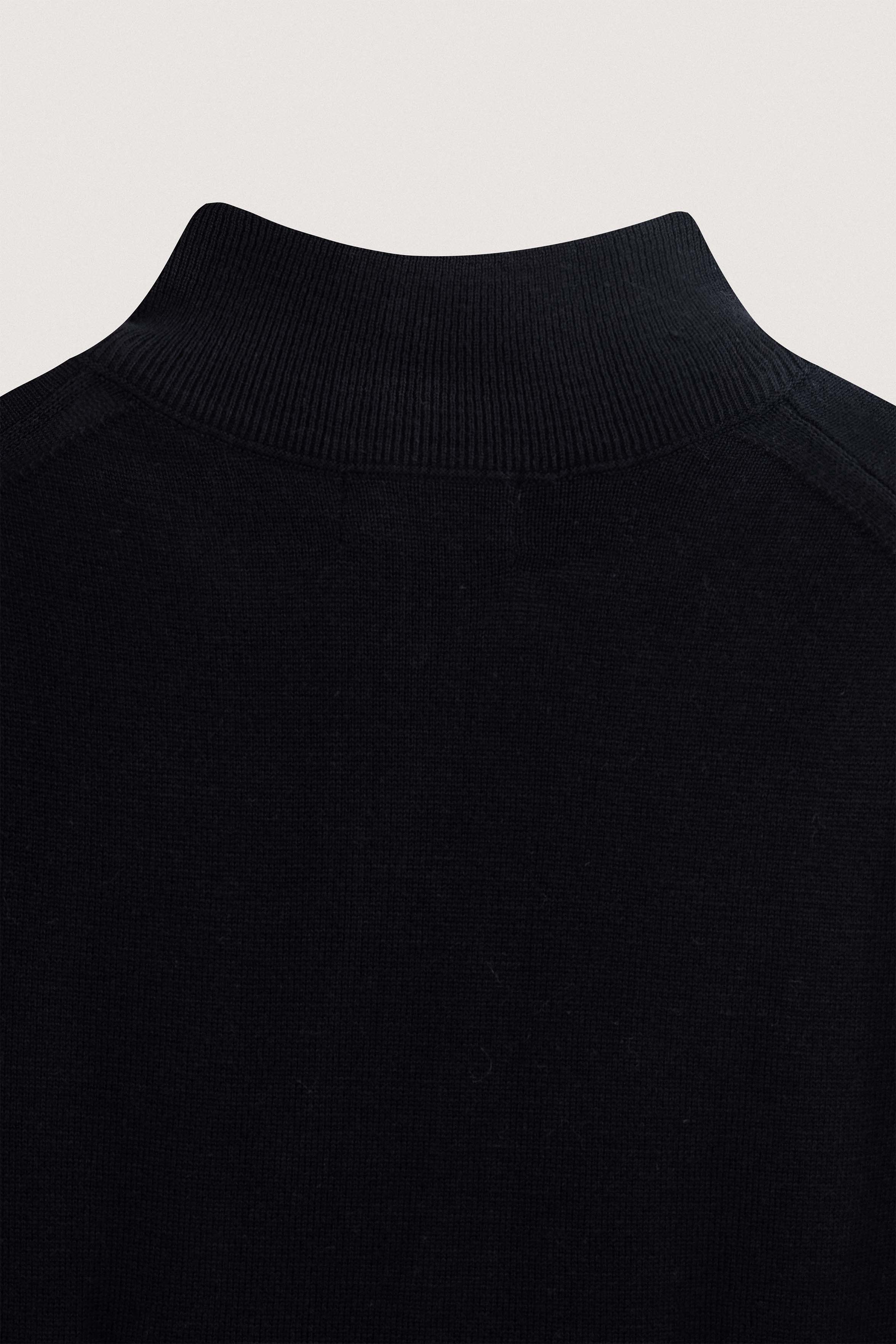 Black Half-Zipper Pullover
