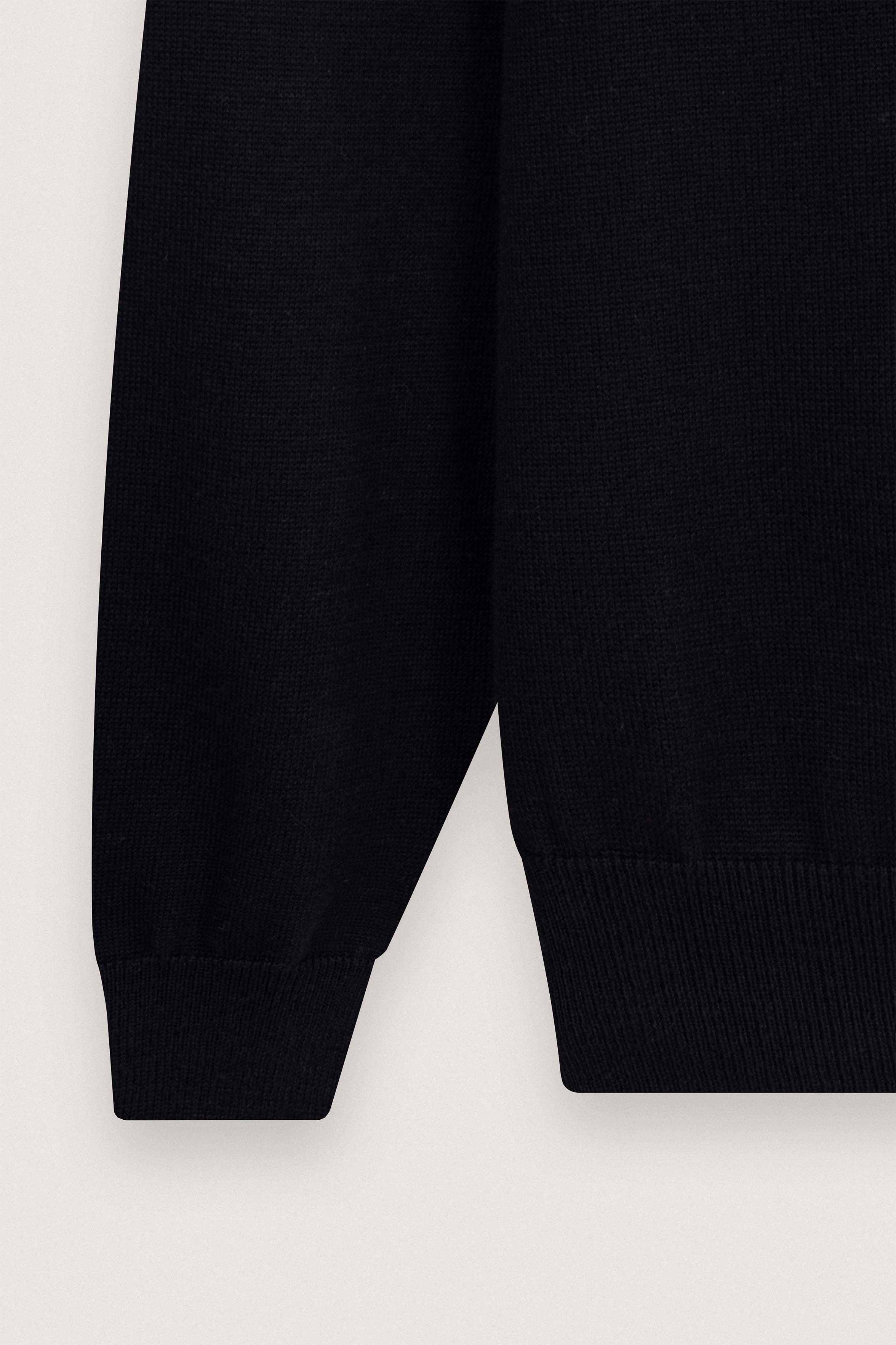 Black Half-Zipper Pullover