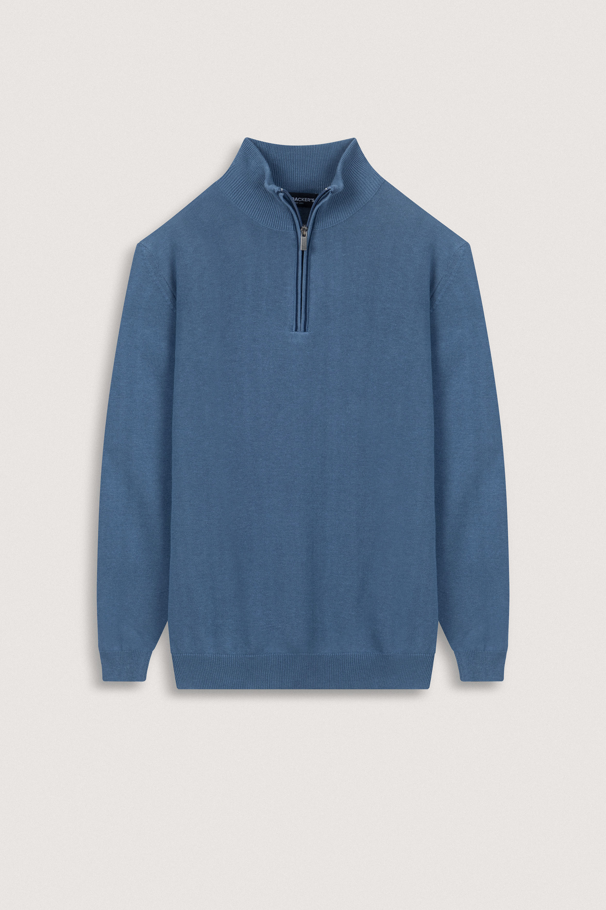 Blue Half-Zipper Pullover