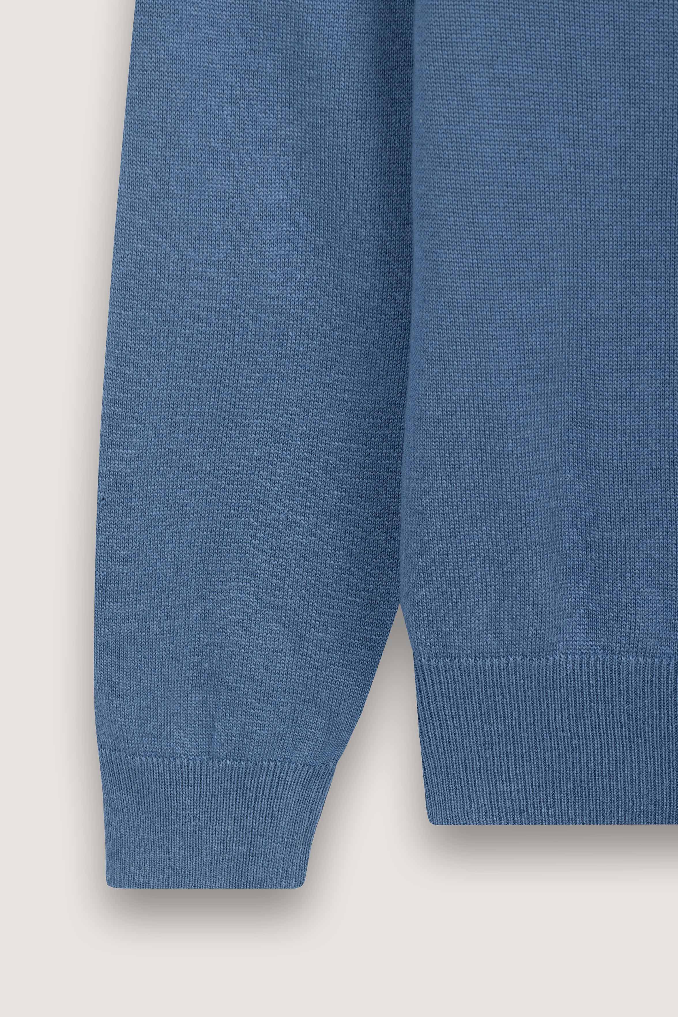 Blue Half-Zipper Pullover