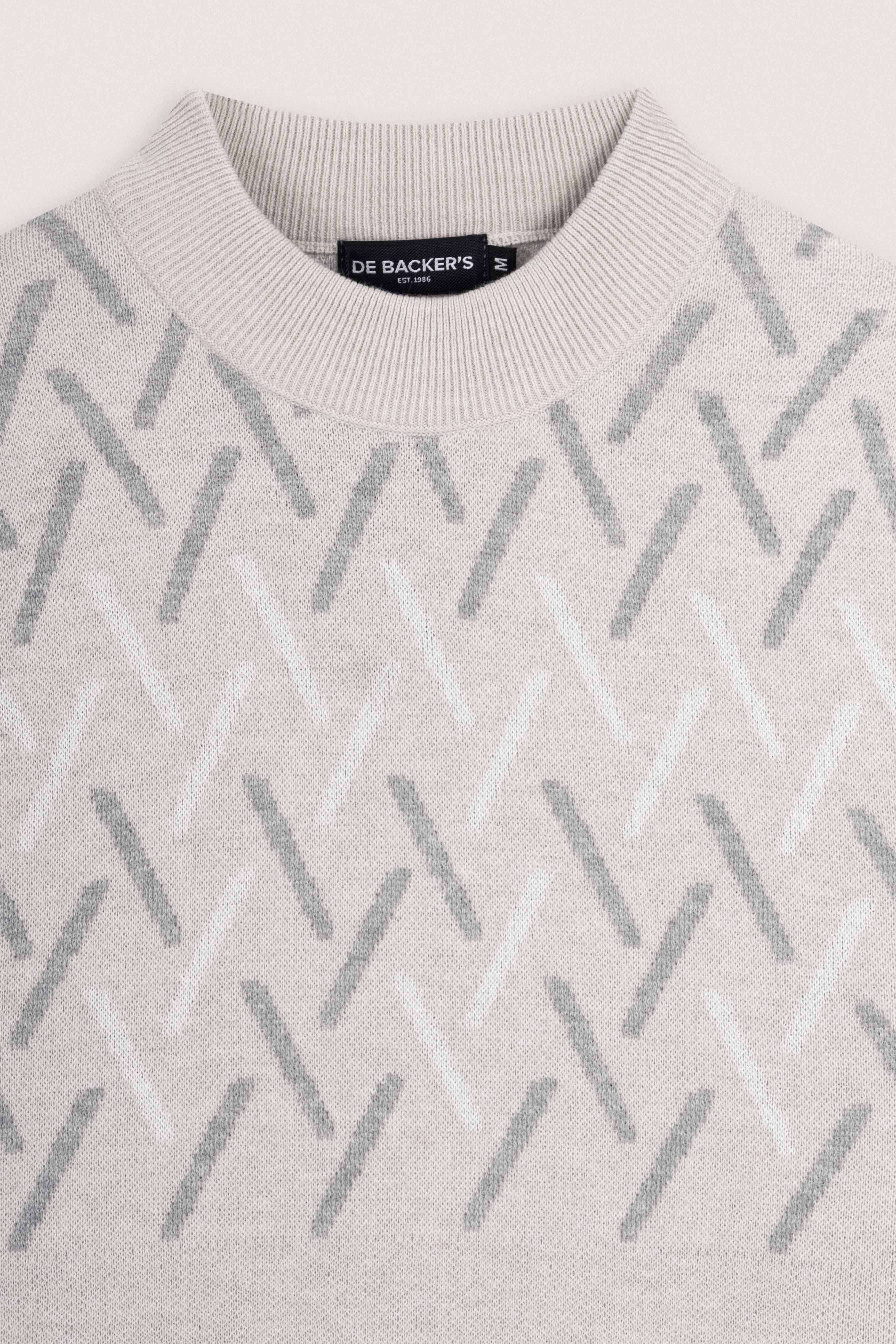 Light Beige Moc Neck Pullover