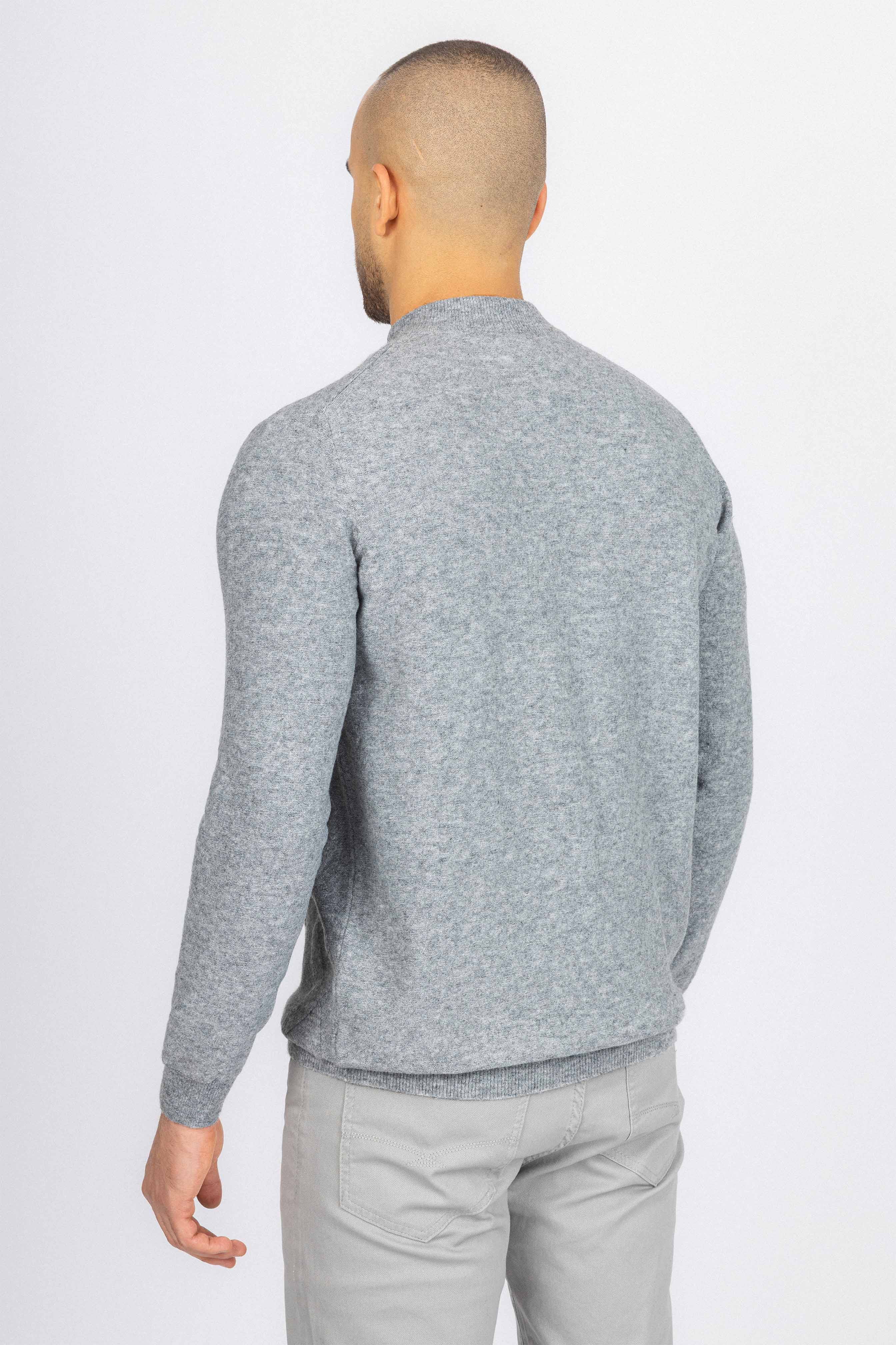 Gray Crew Neck Pullover