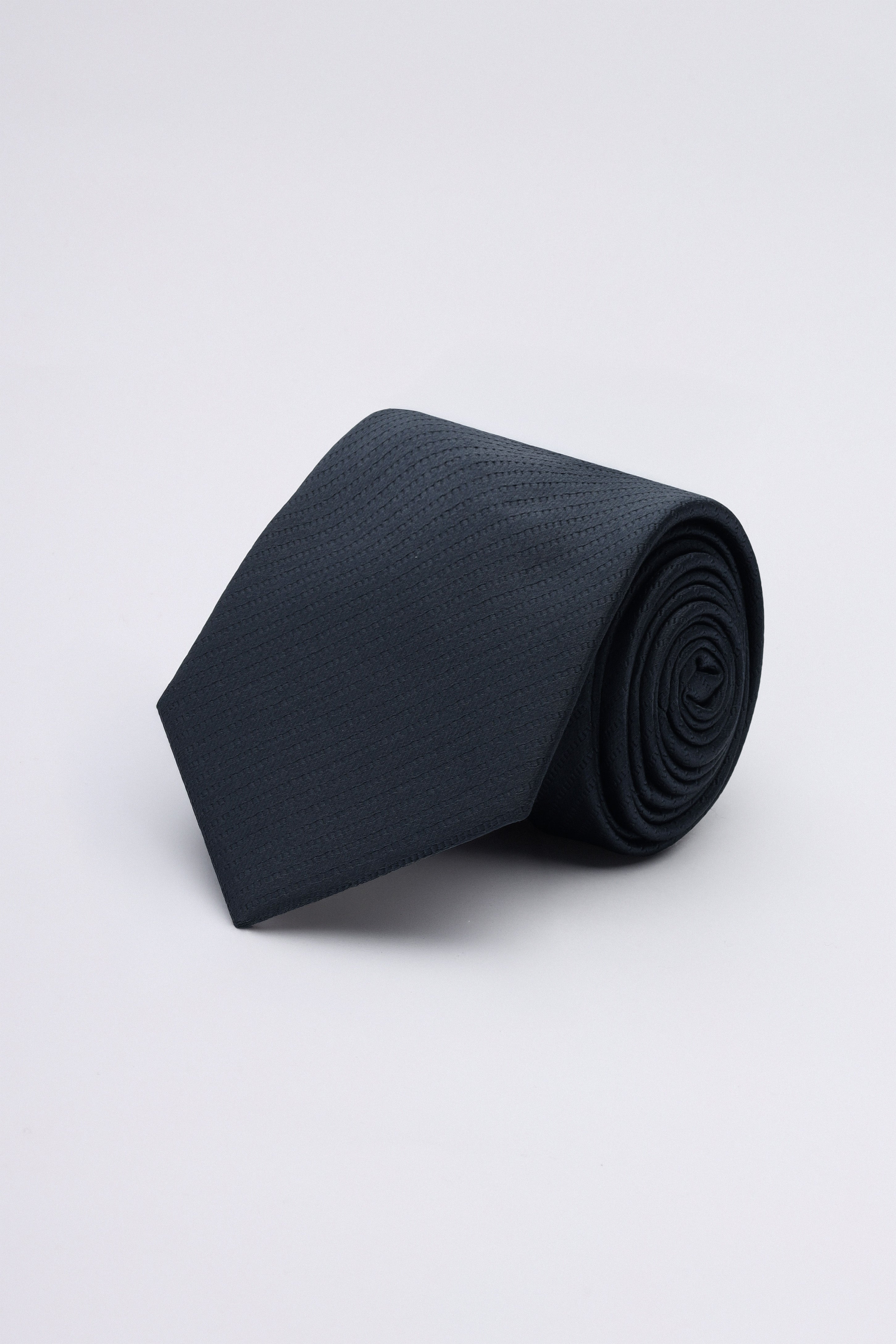 Dark Gray Necktie with Handkerchief