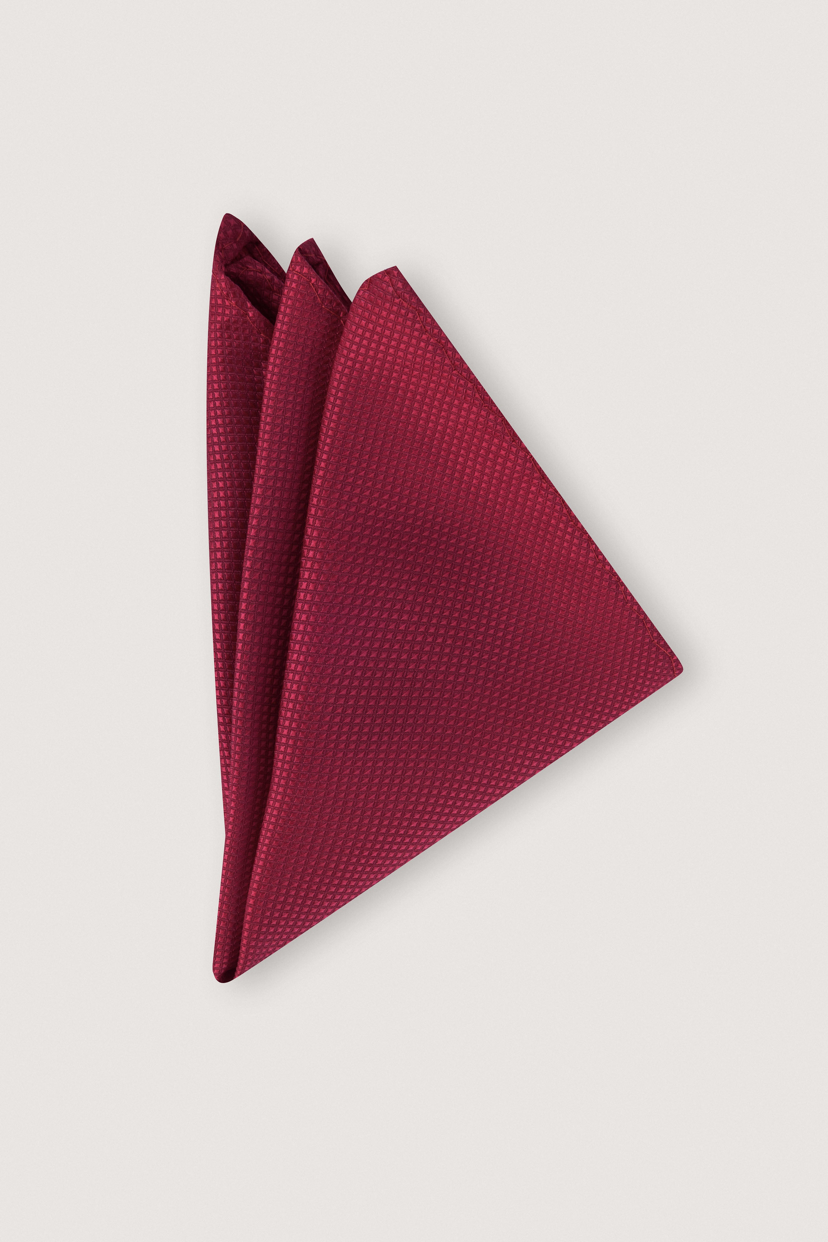 Dark Red Necktie with Handkerchief - De Backers - 2