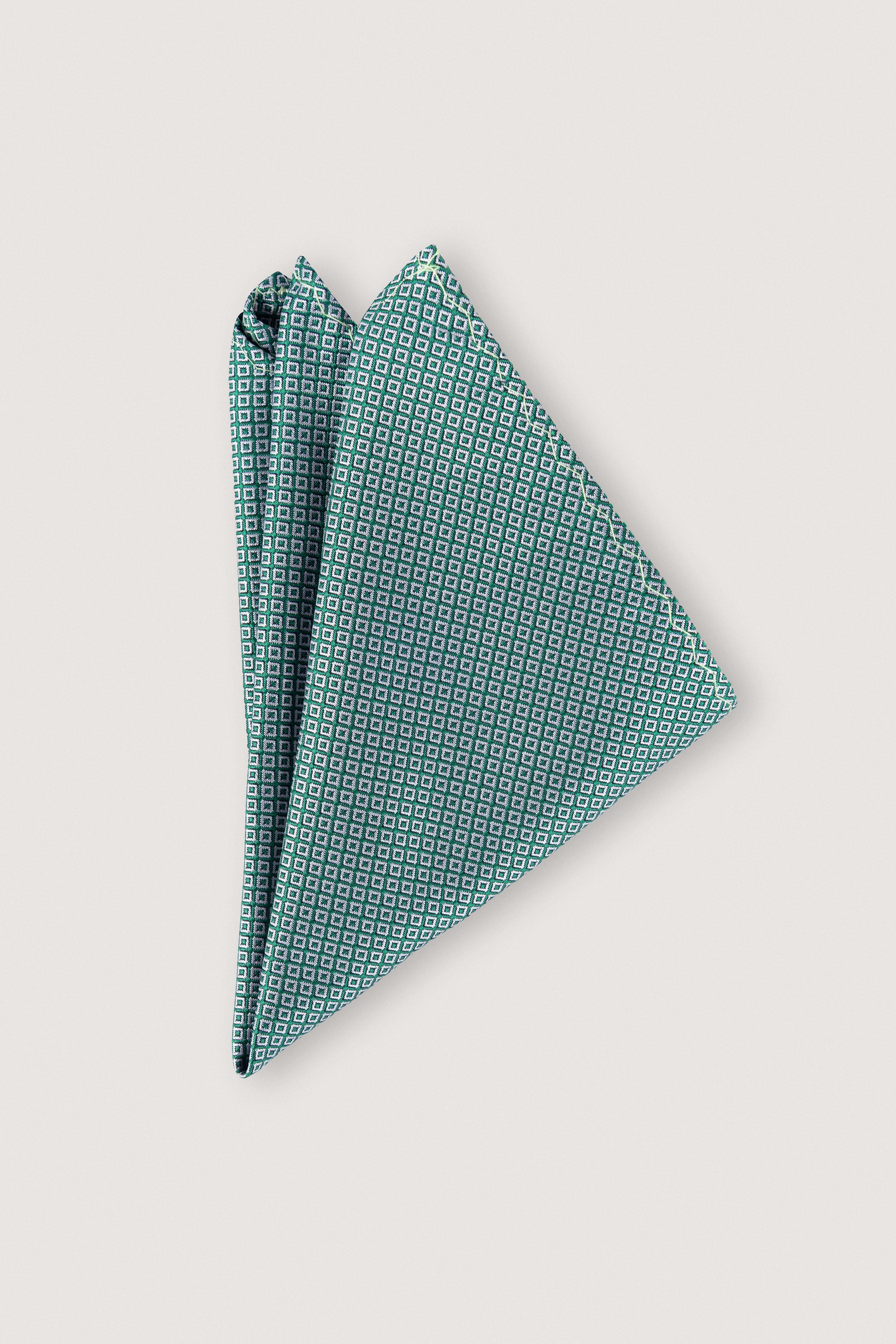 Green Necktie with Handkerchief - De Backers - 2