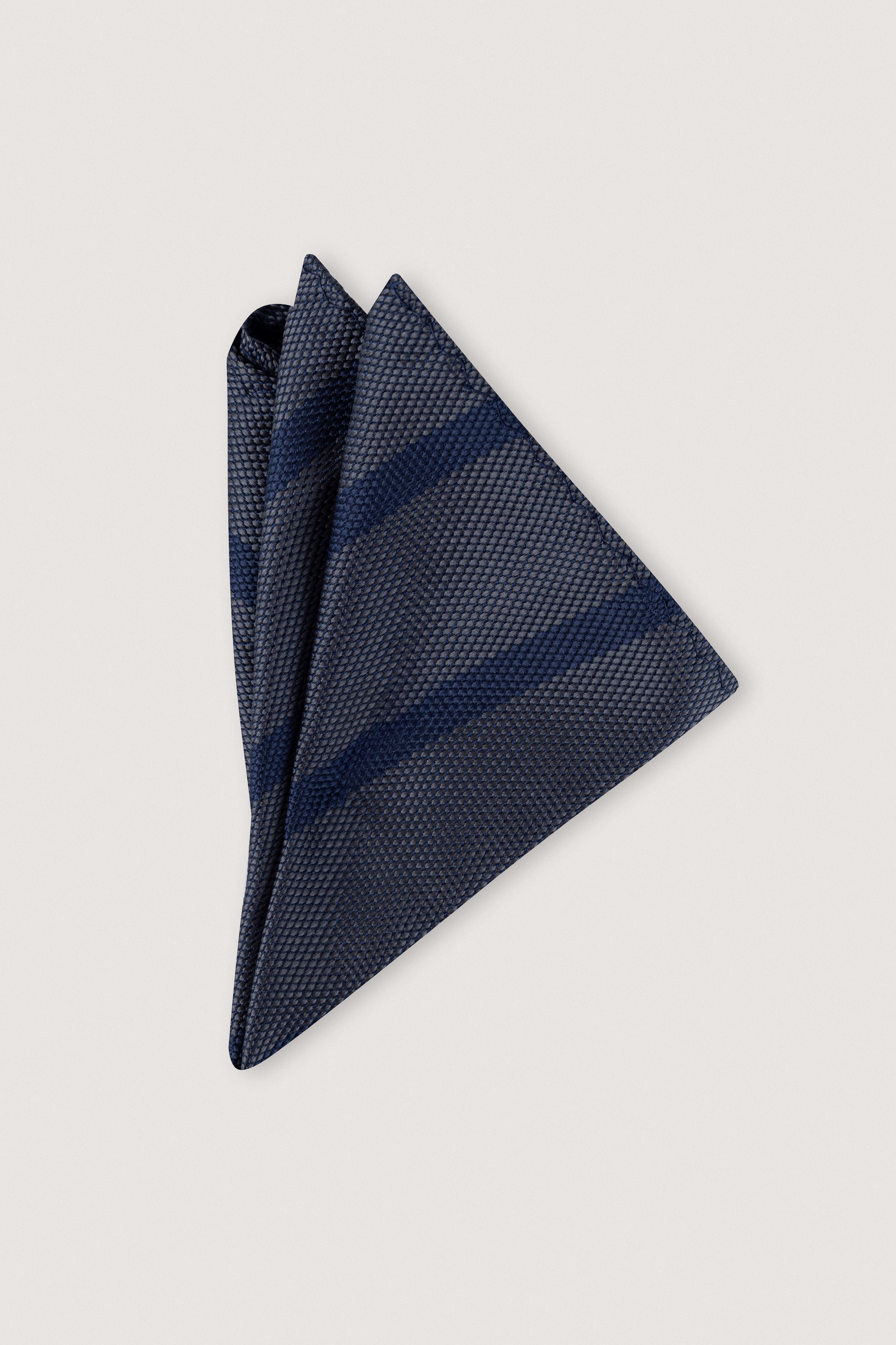 Gray necktie with Handkerchief