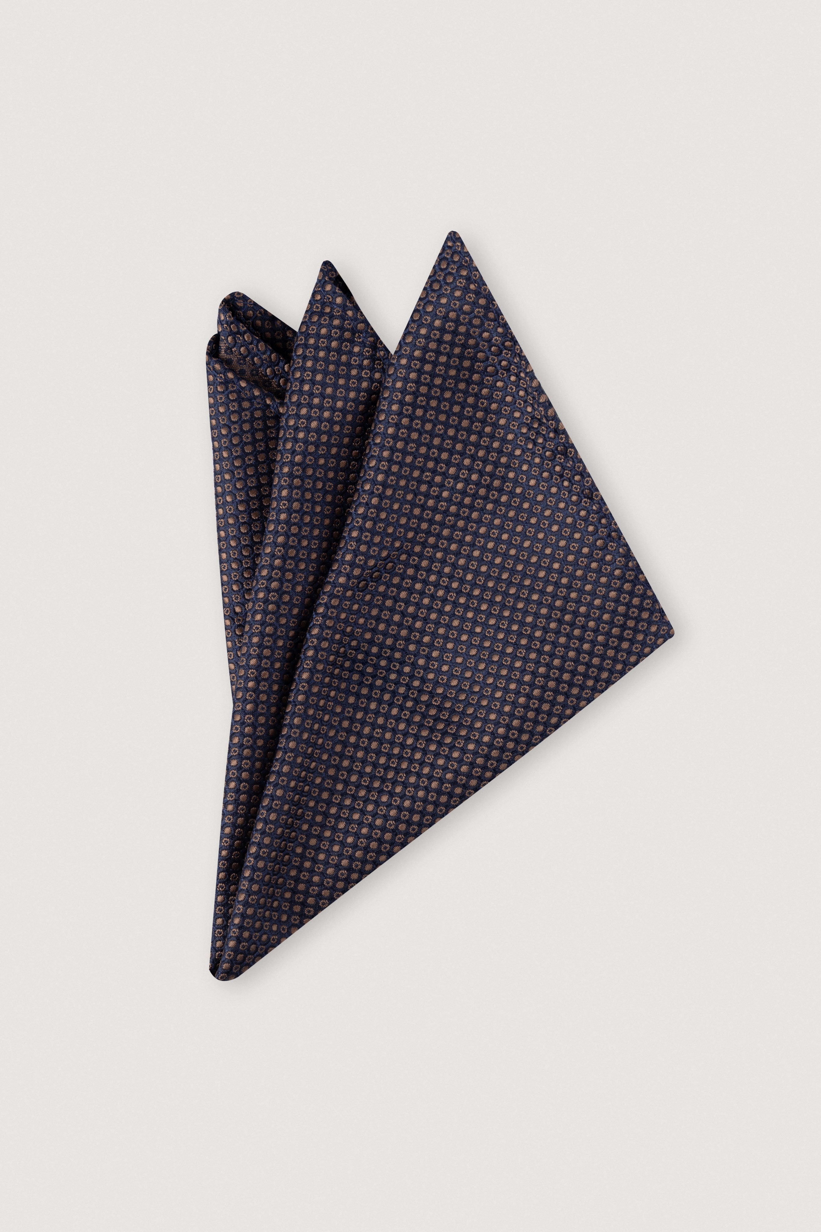 Navy Necktie with Handkerchief
