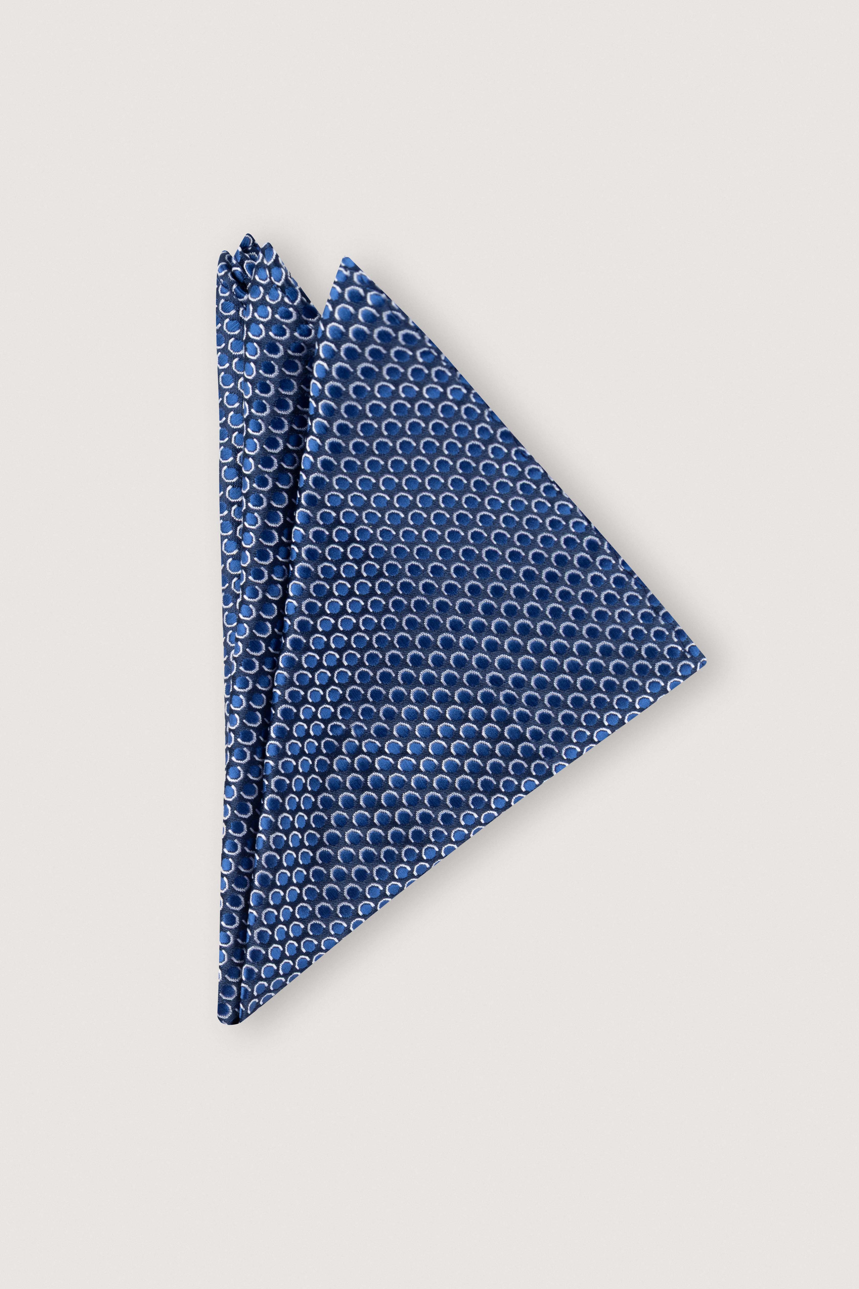 Blue Necktie with Handkerchief
