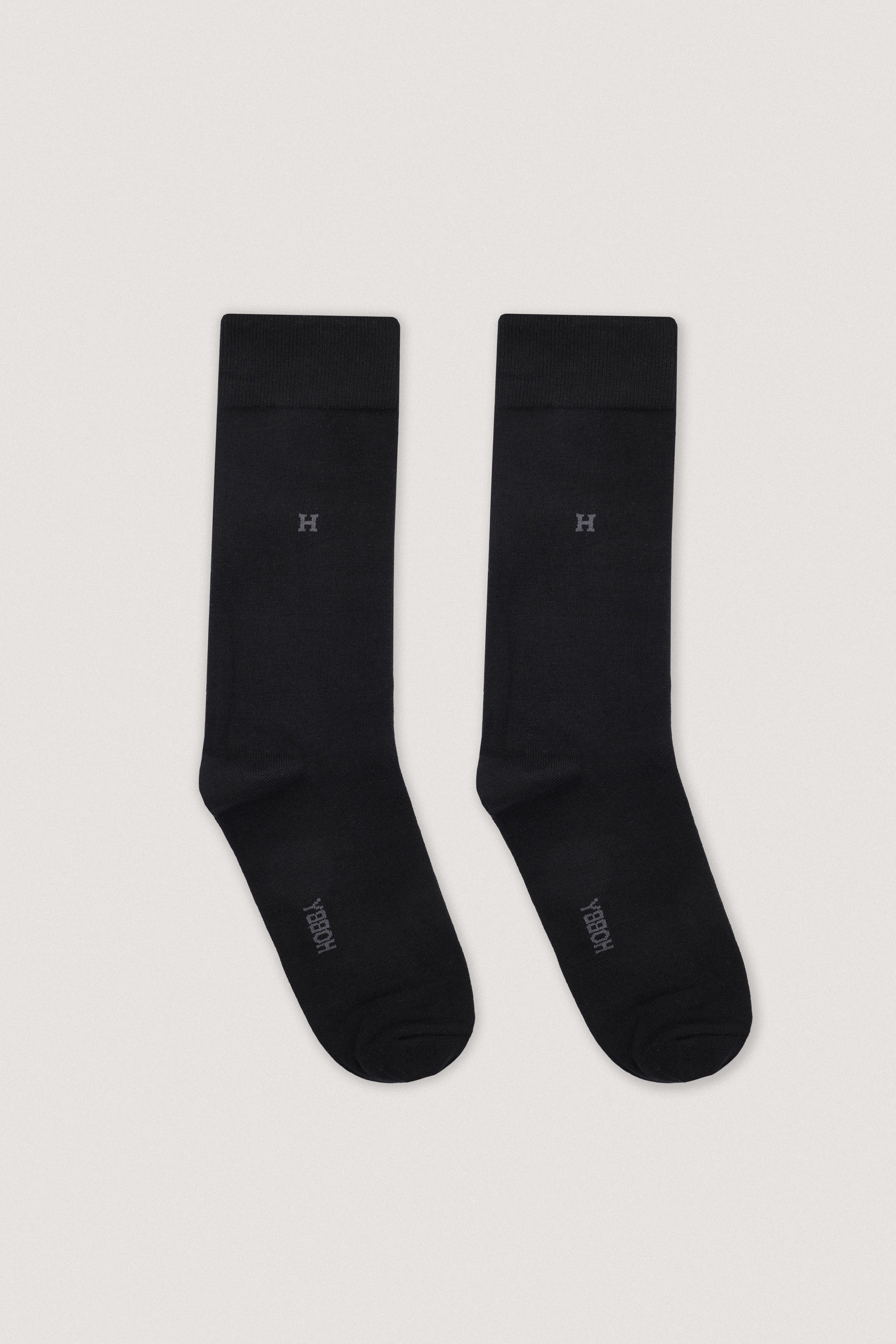 Black crew-length formal Socks