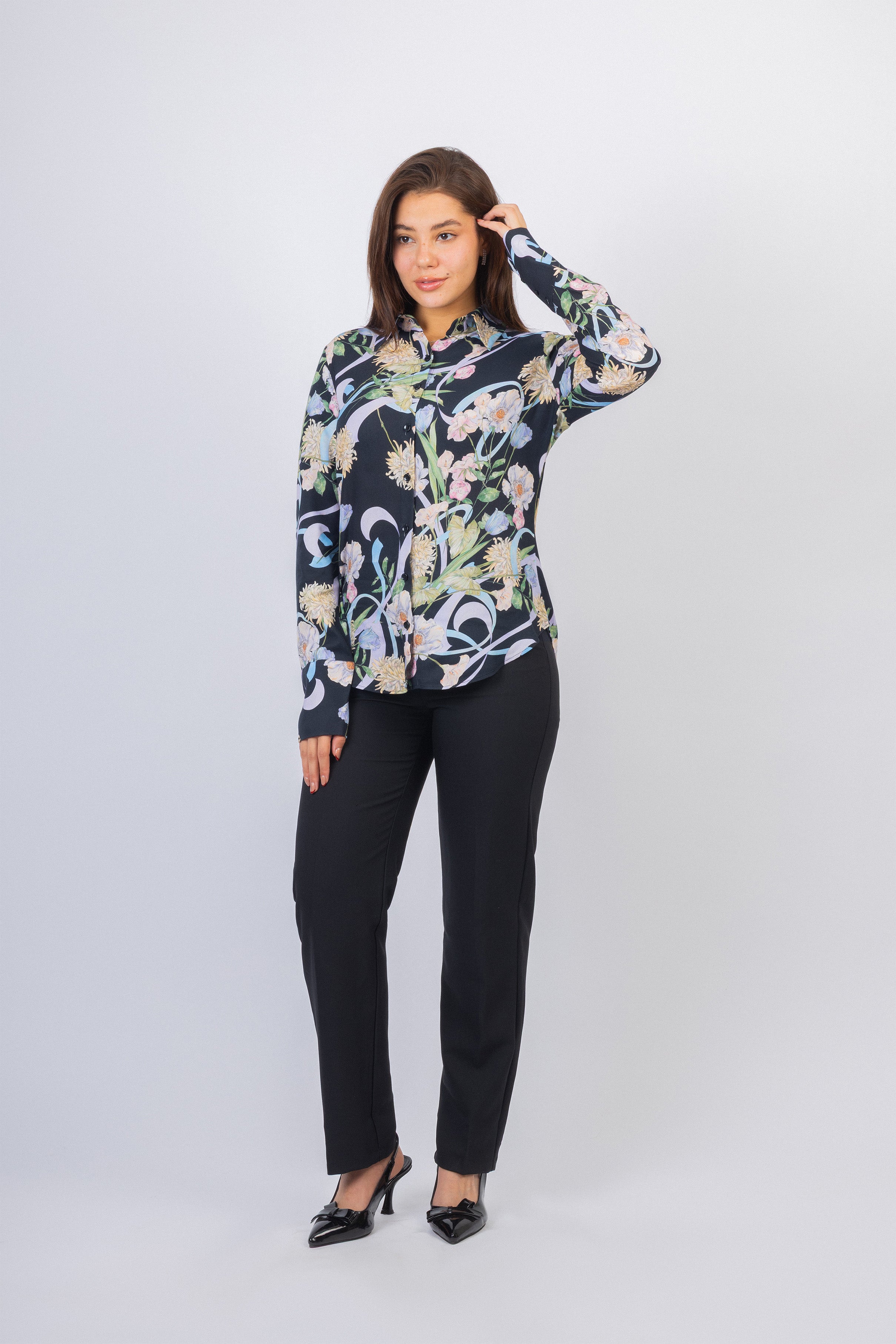 Black Printed Classic Shirt