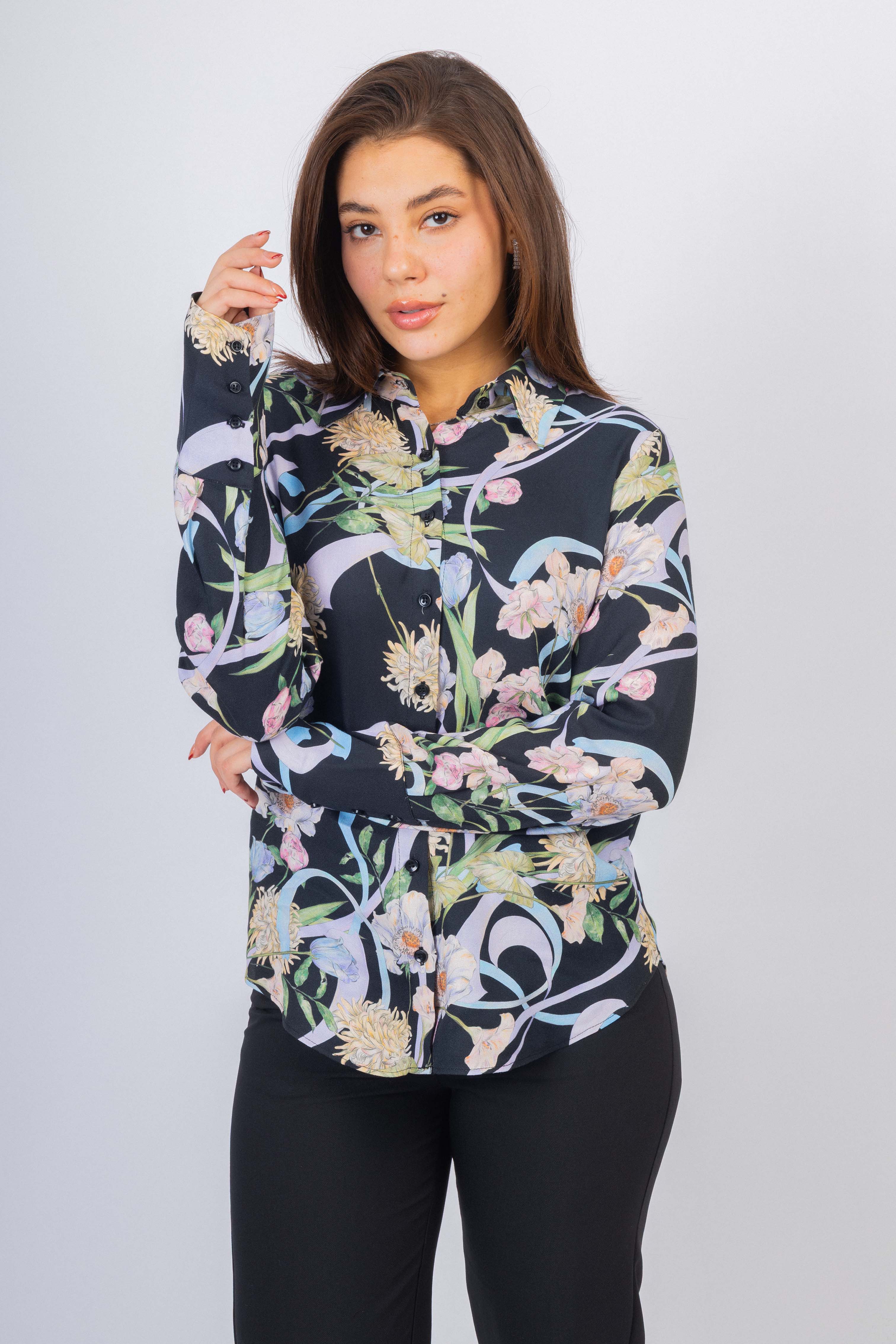 Black Printed Classic Shirt