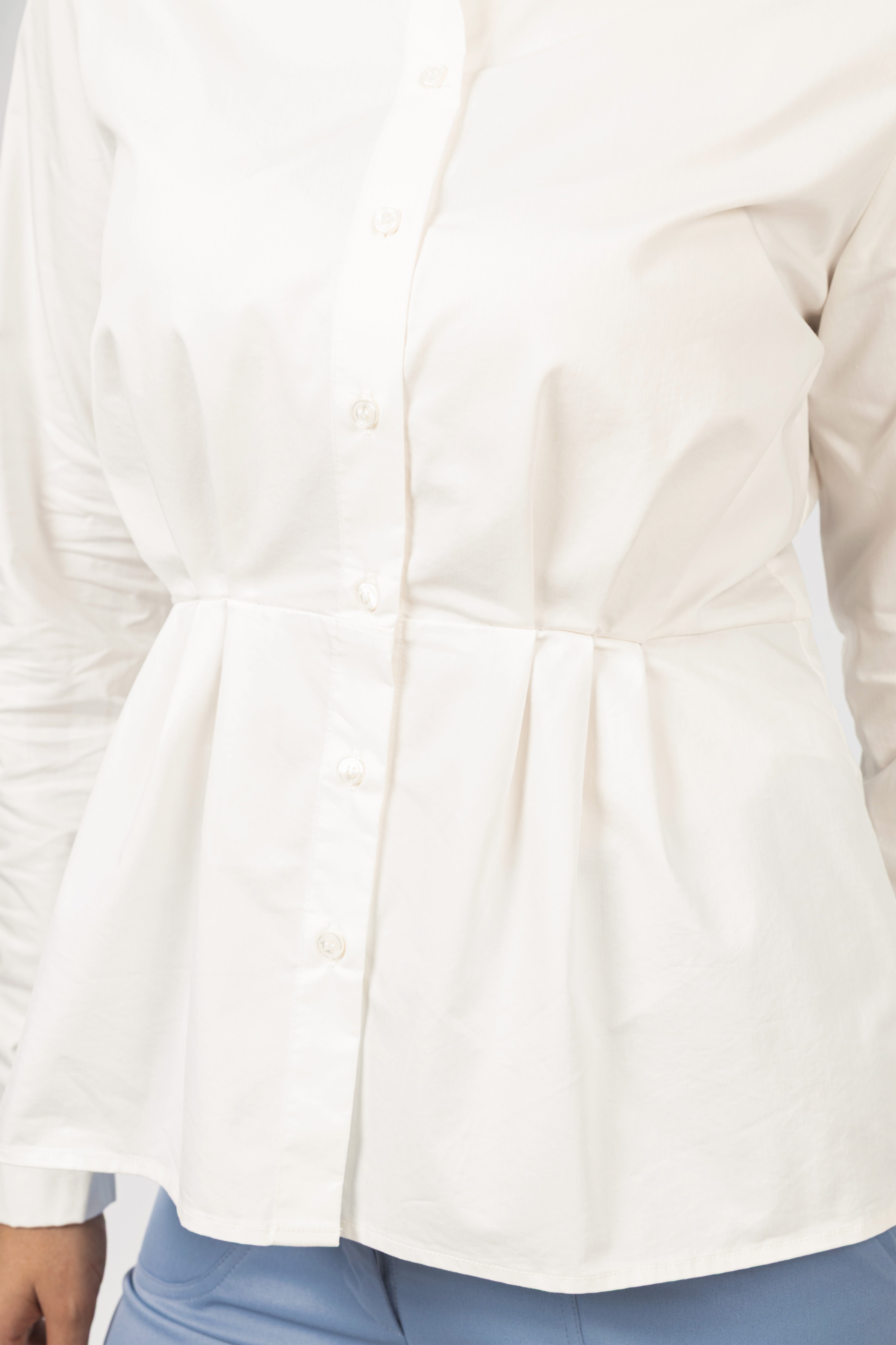Off White gathered waist Classic Shirt