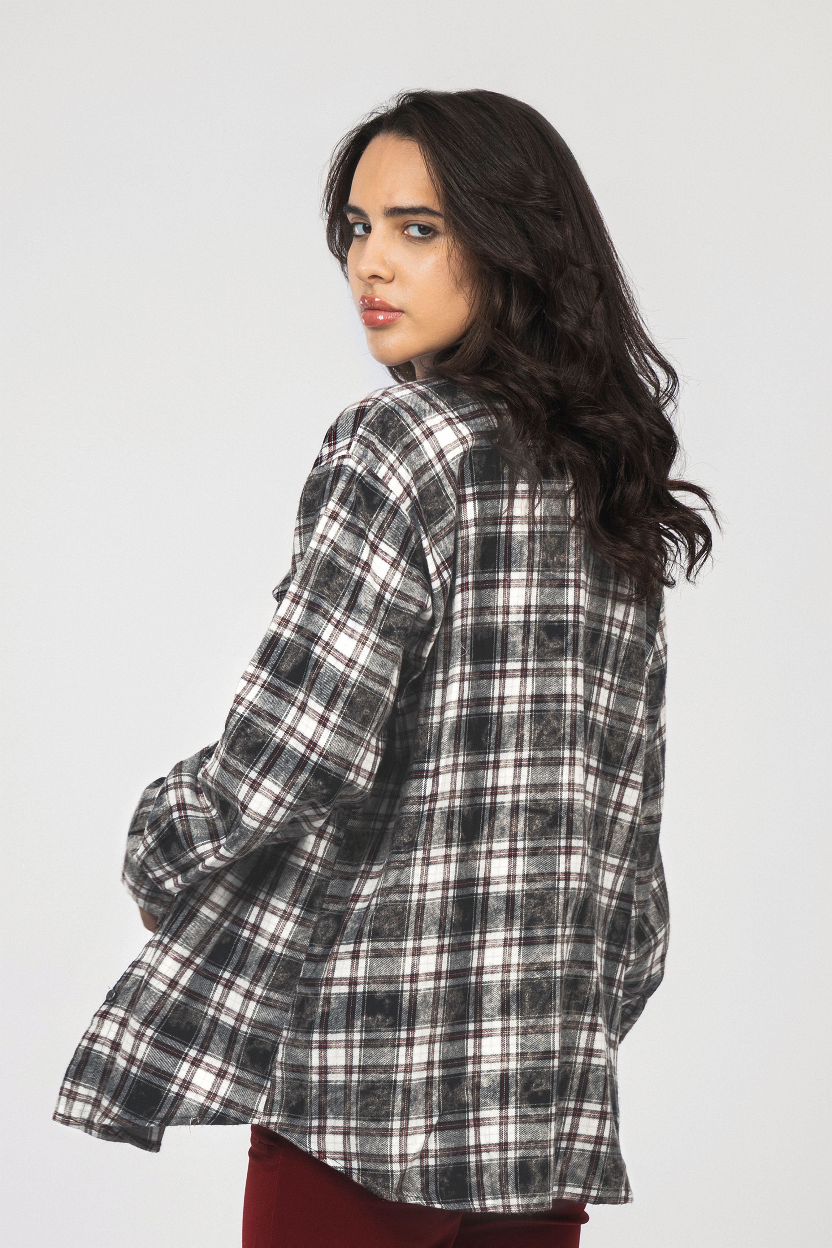 Black Checked Casual Shirt