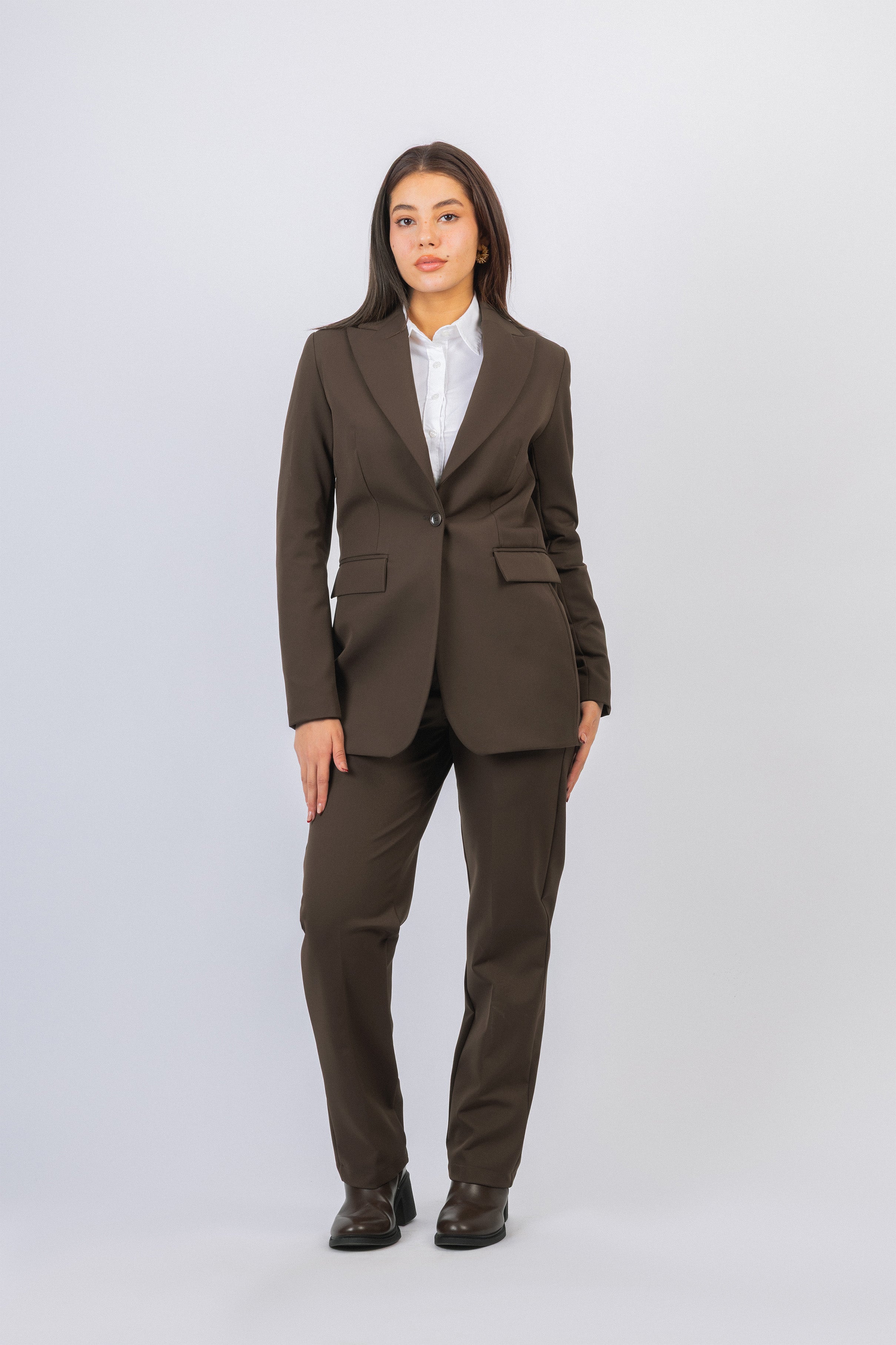 Brown Classic Women's Suit