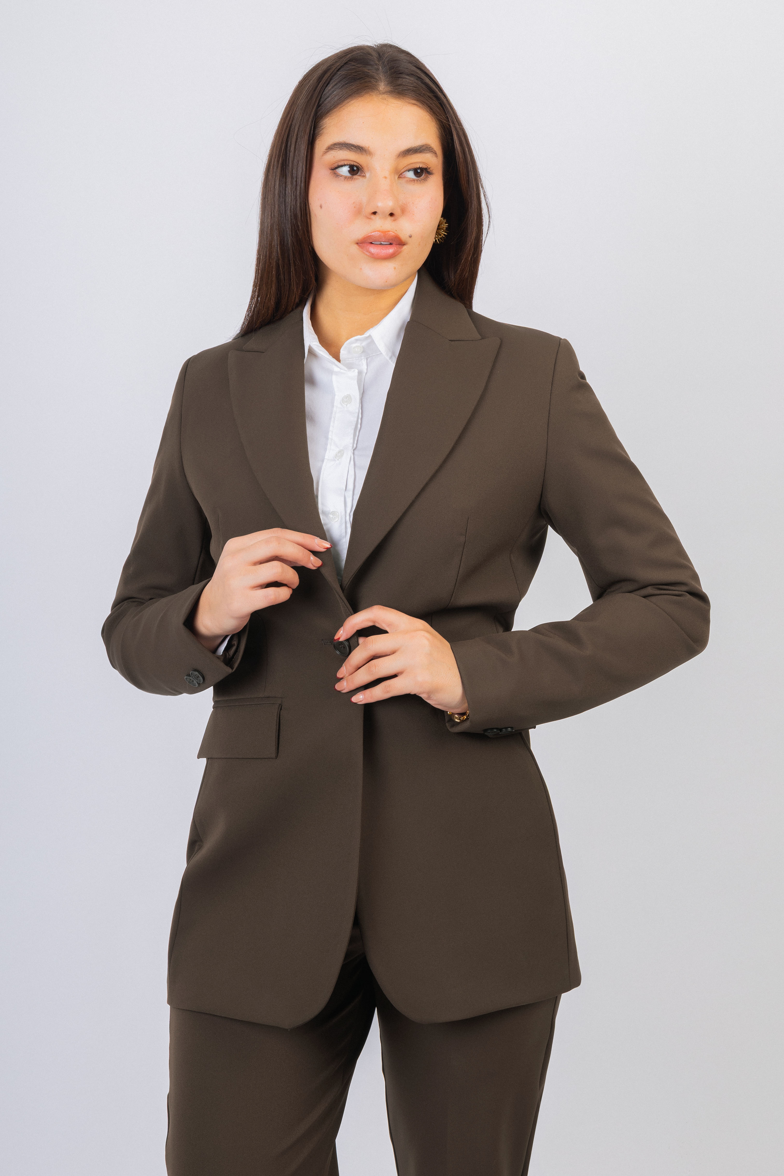 Brown Classic Women's Suit