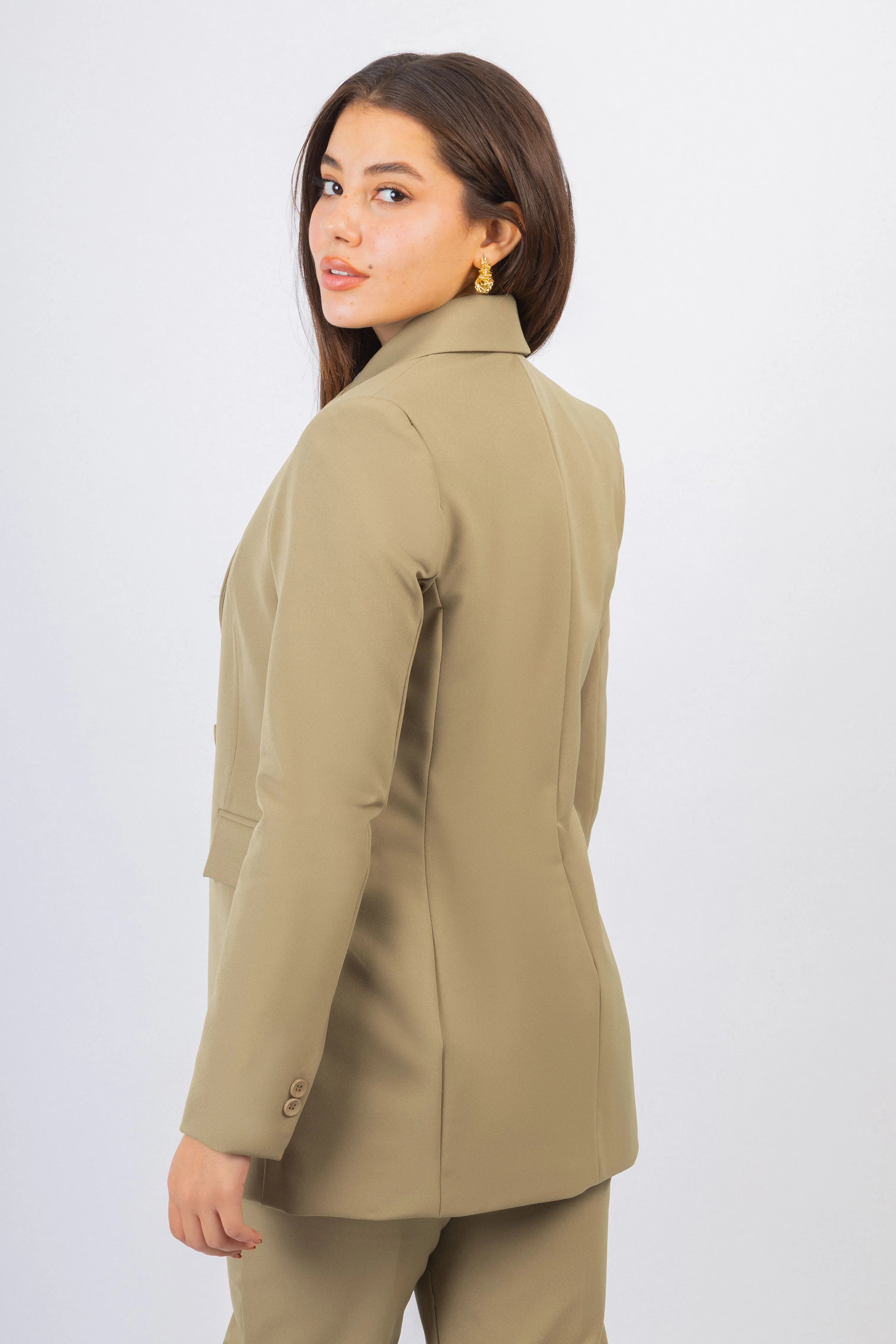 Khaki Classic Women's Suit