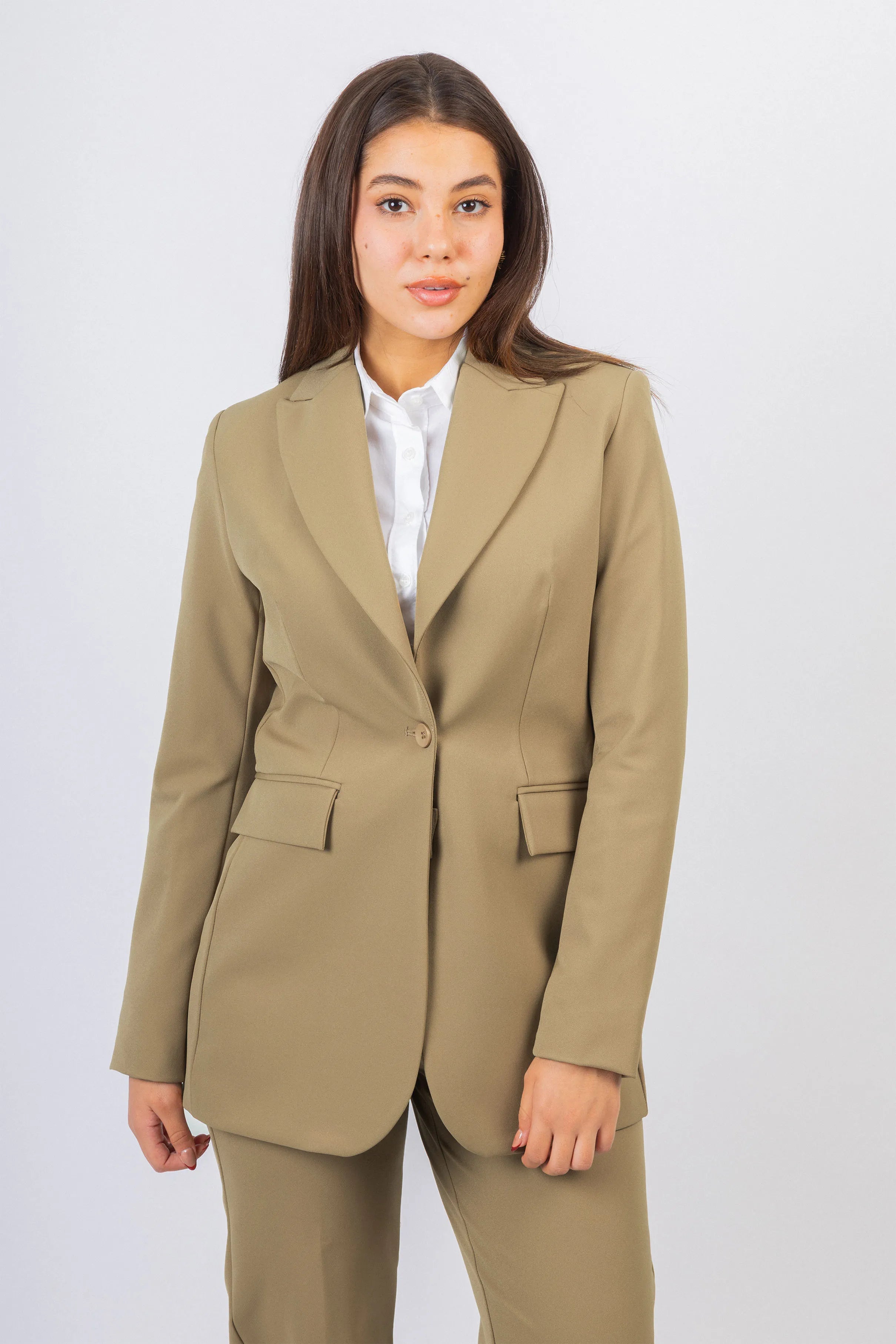 Khaki Classic Women's Suit