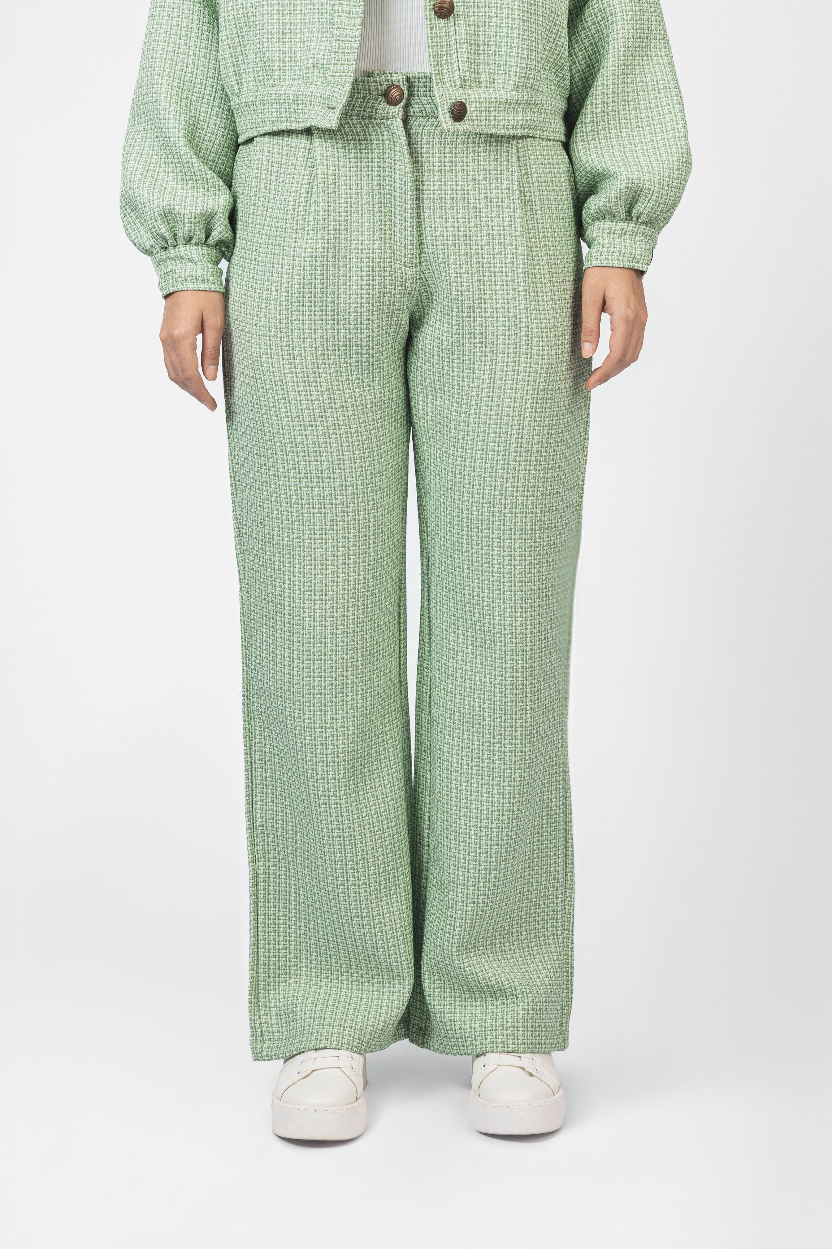 Light Green Jacquard Women Set
