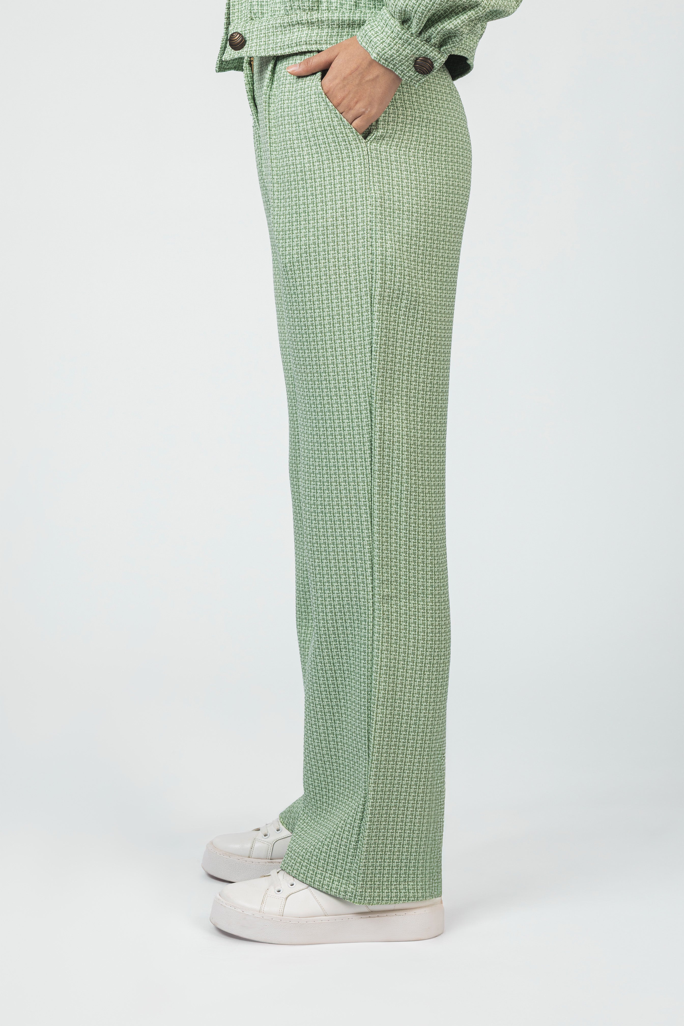 Light Green Jacquard Women Set