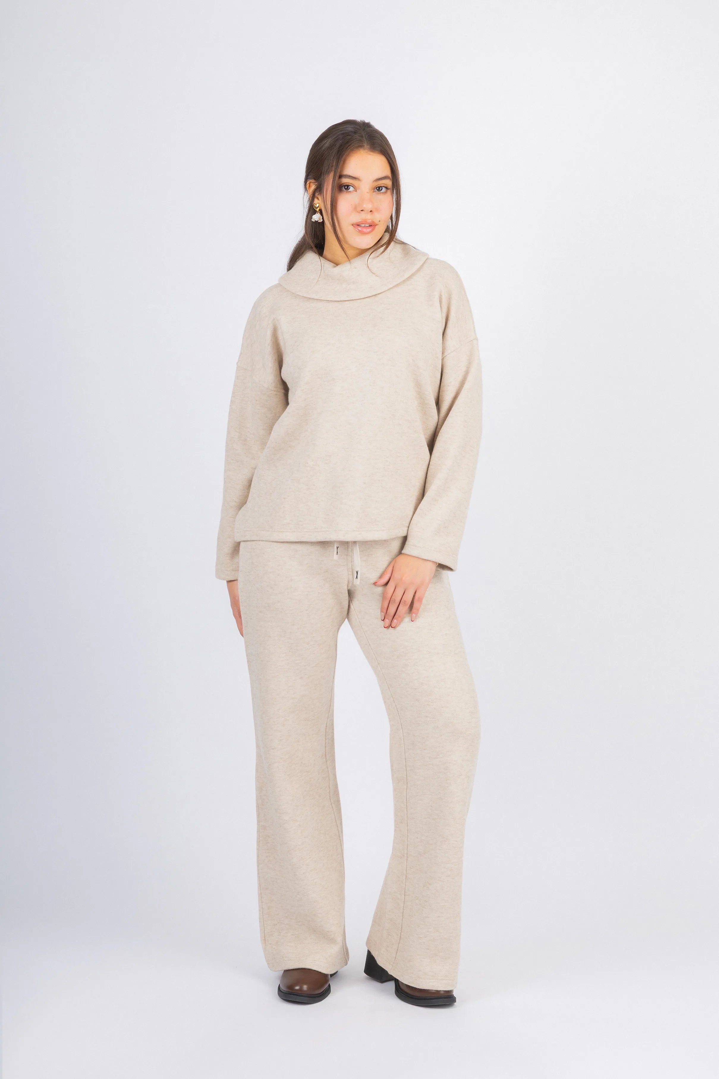 Beige Casual Women's Set