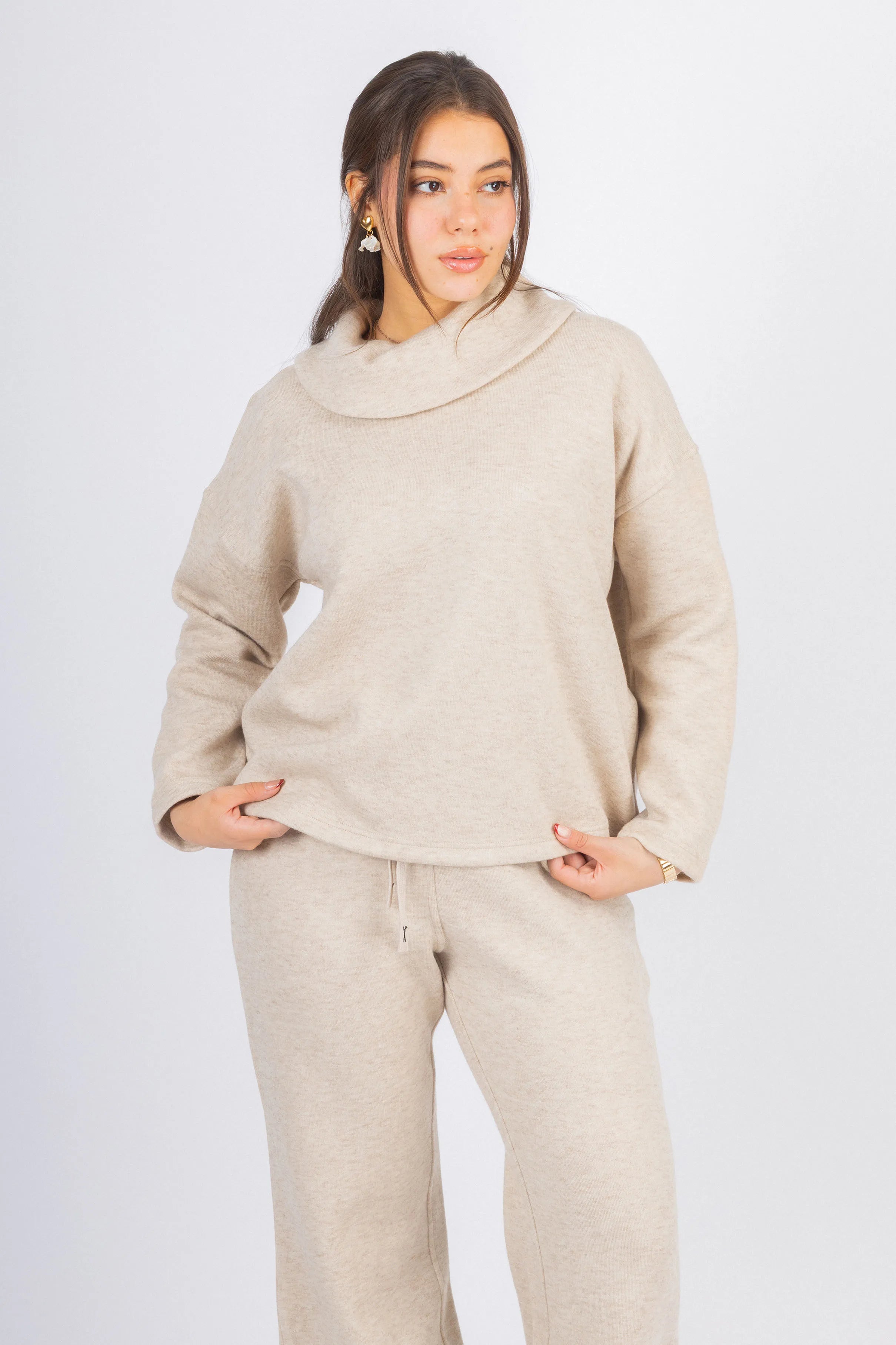 Beige Casual Women's Set